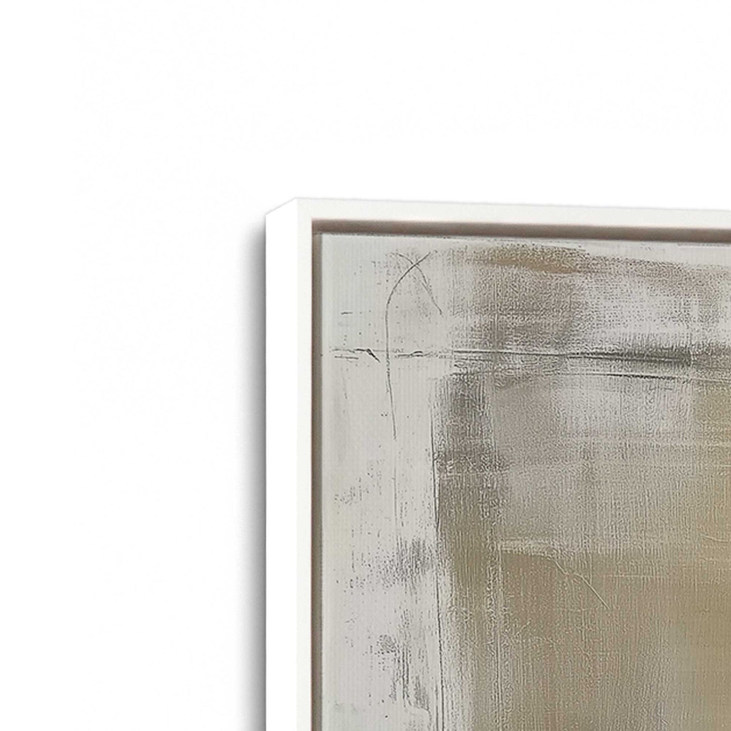 [Color:Opaque White], Picture of art in a White frame at an angle