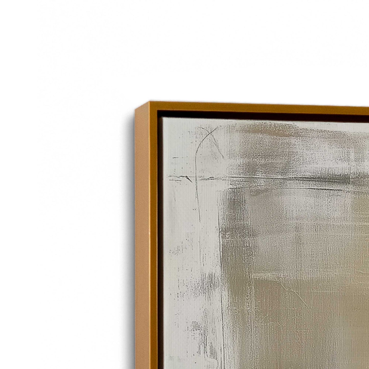 [Color:Polished Gold], Picture of art in a Polished Gold frame at an angle
