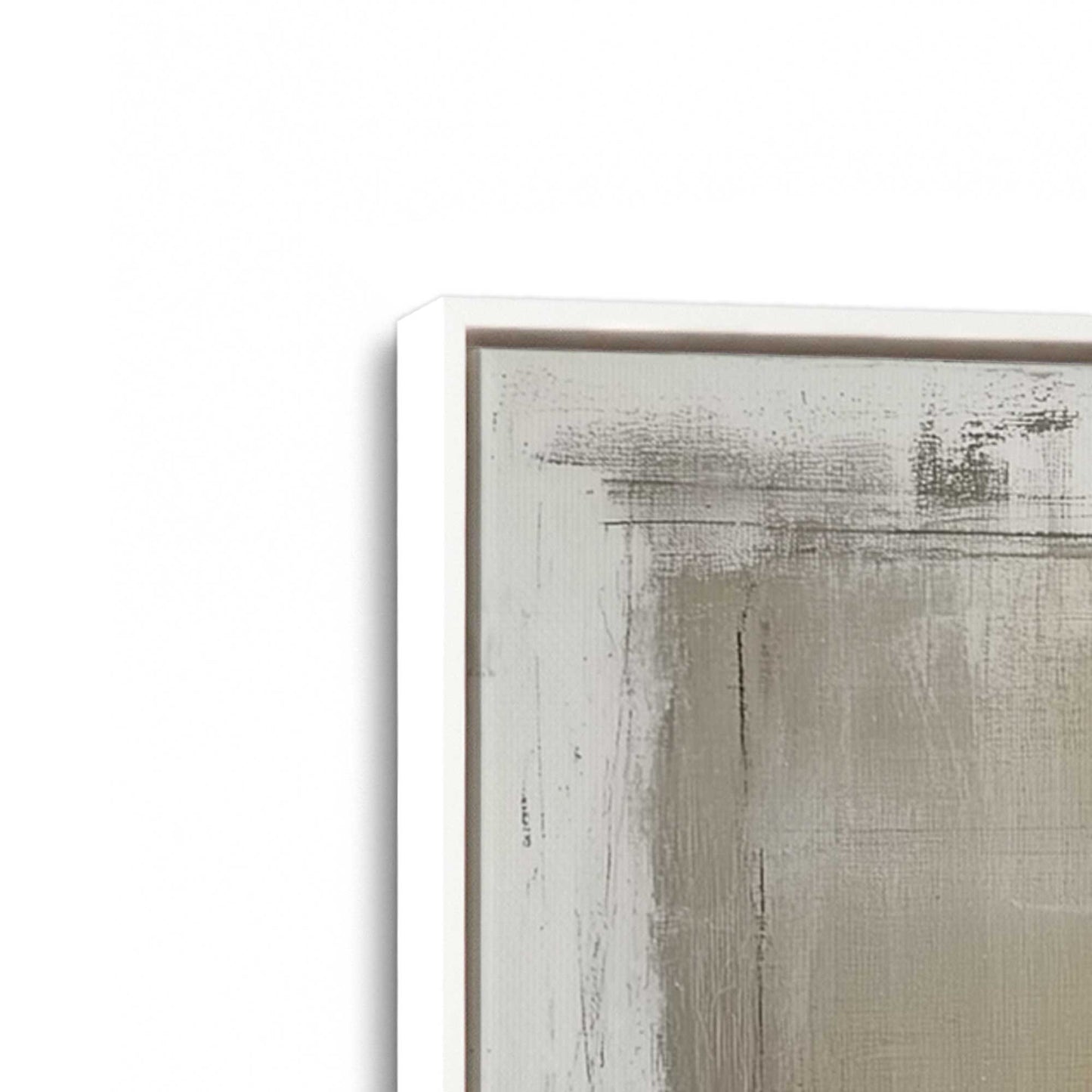 [Color:Opaque White], Picture of art in a White frame at an angle