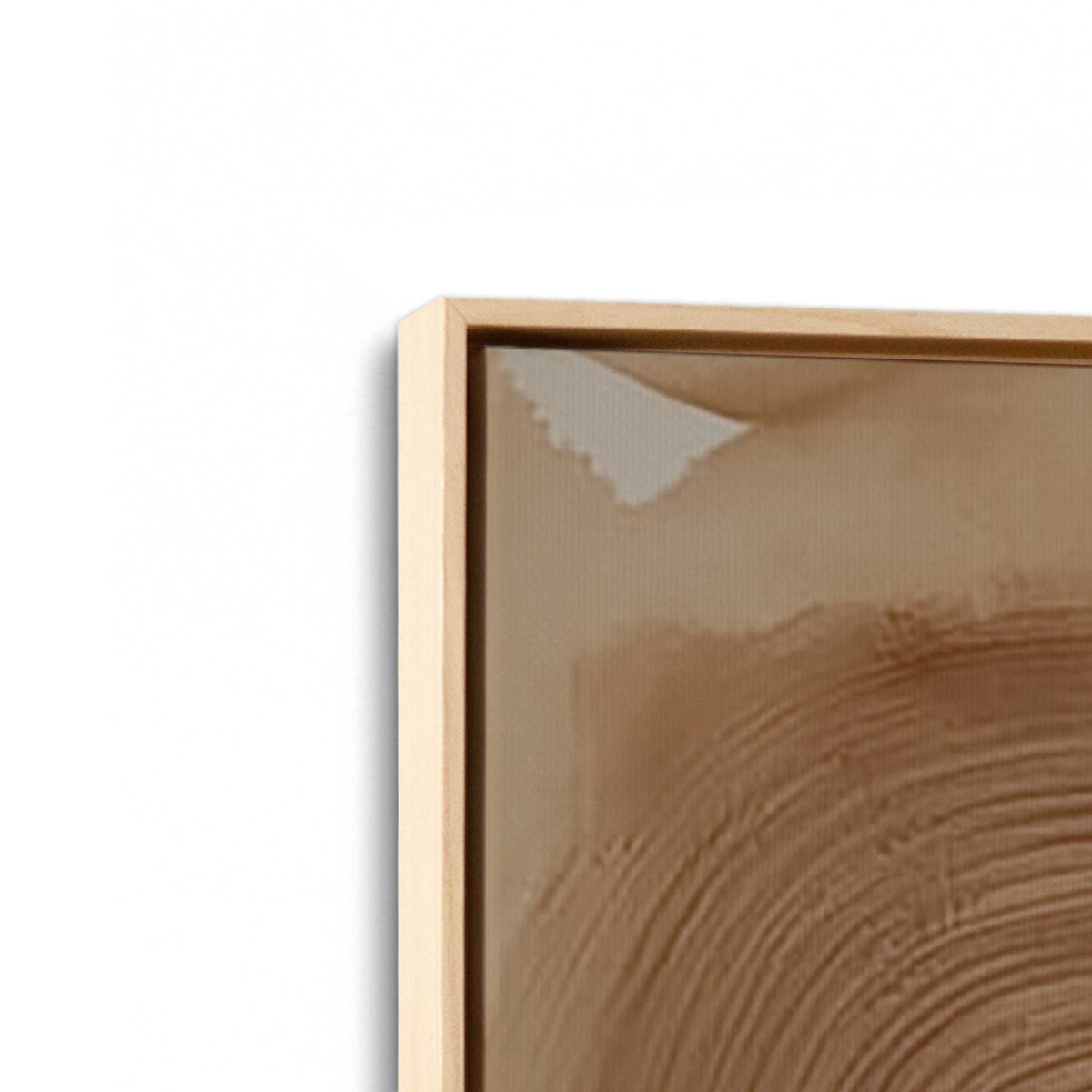[Color:American Maple], Picture of art in a American Maple frame at an angle