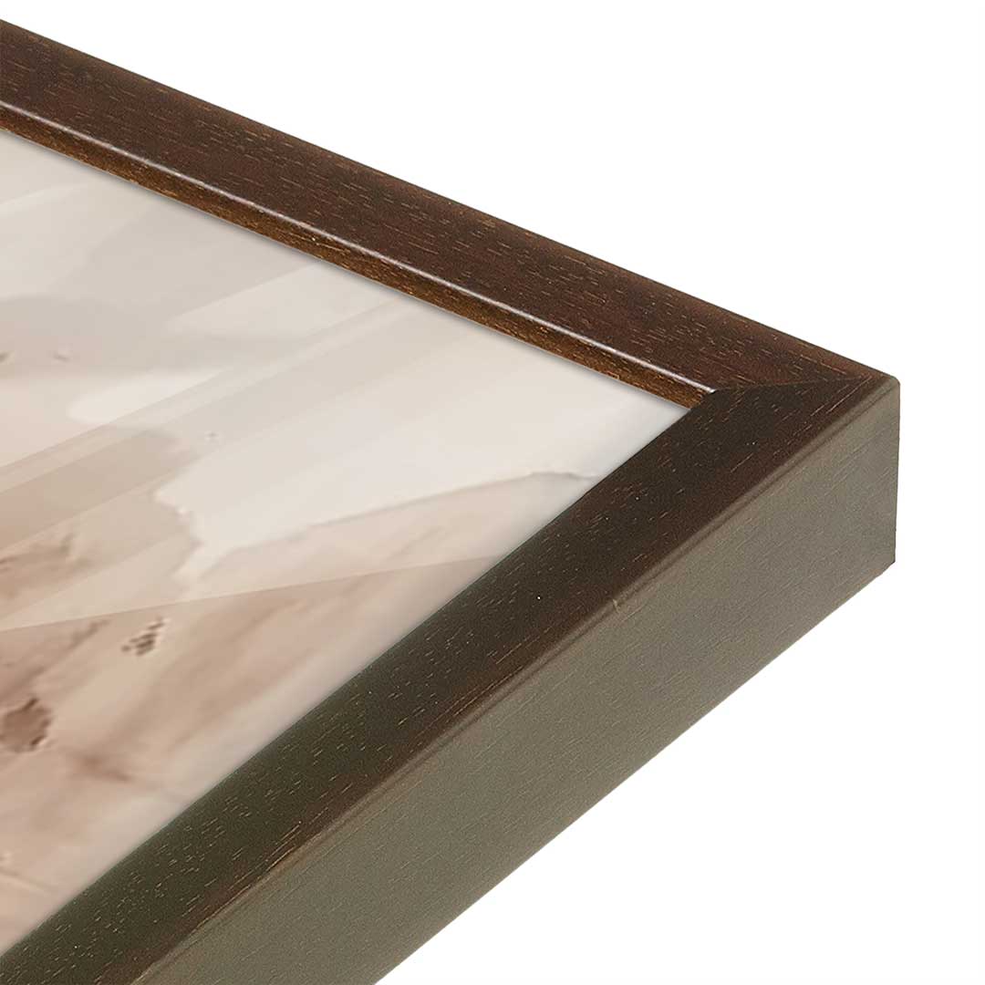 [Color:Belvinder Brown], Picture of art in a Belvinder Brown frame at an angle