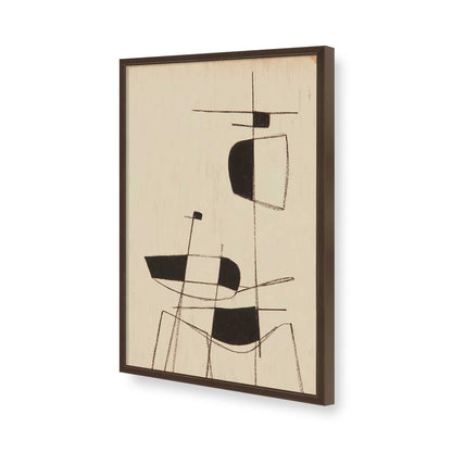[Color:Brown], Picture of art in a Brown frame of the corner