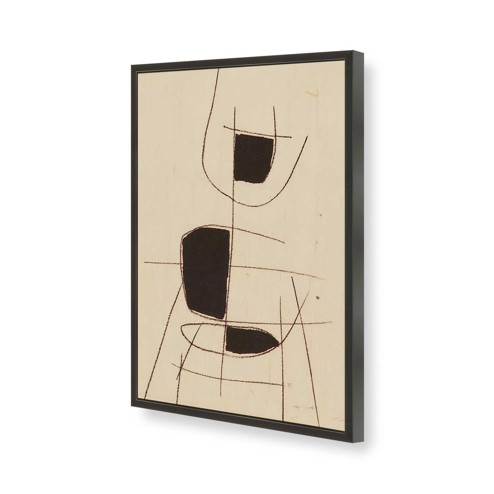 [Color:Satin Black], Picture of art in a Satin Black frame of the corner