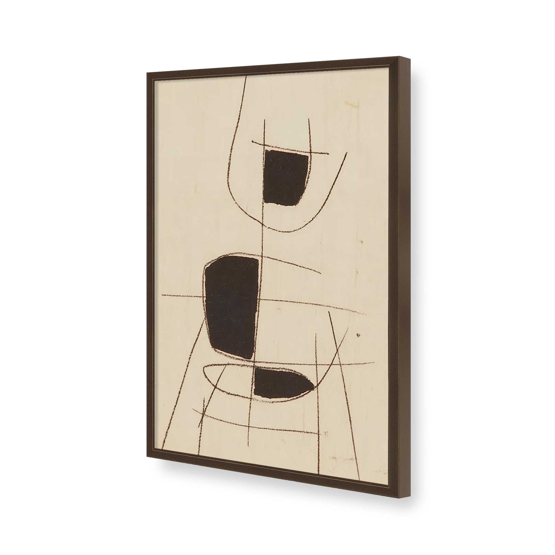 [Color:Brown], Picture of art in a Brown frame of the corner