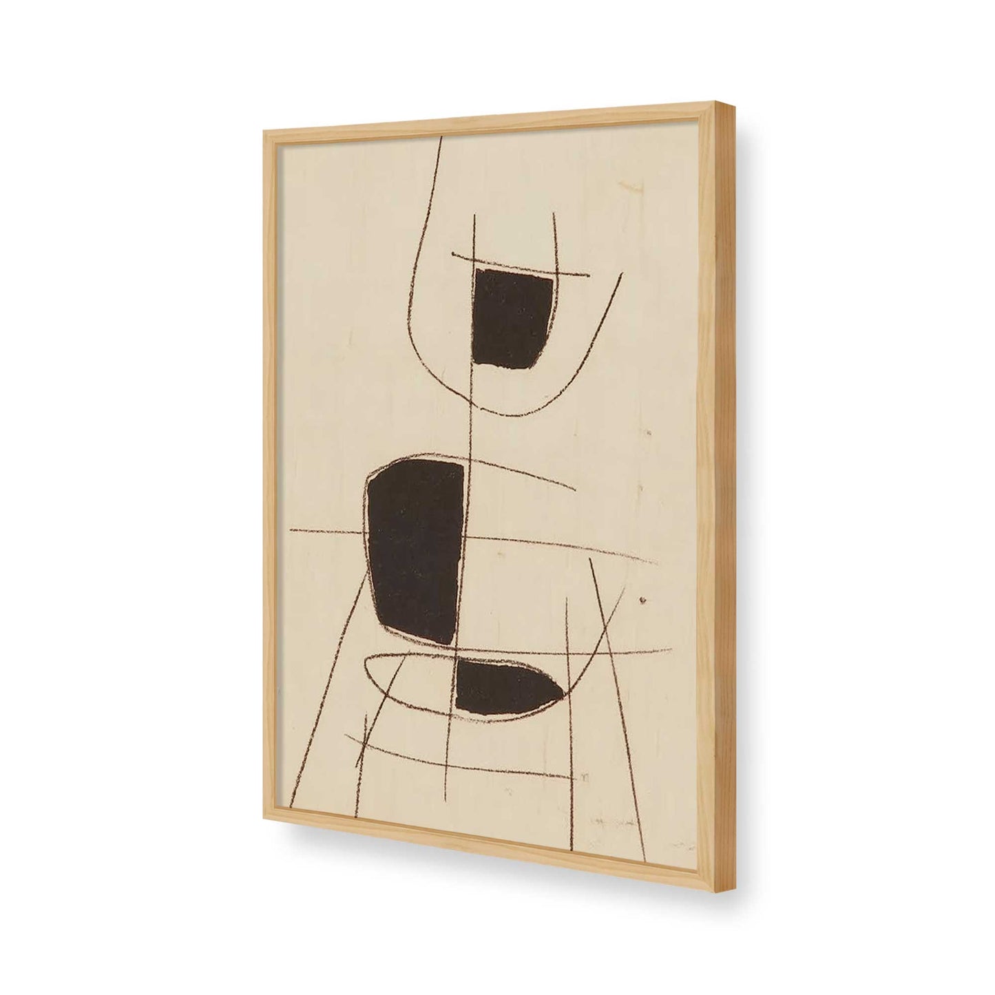 [Color:American Maple], Picture of art in a American Maple frame of the corner