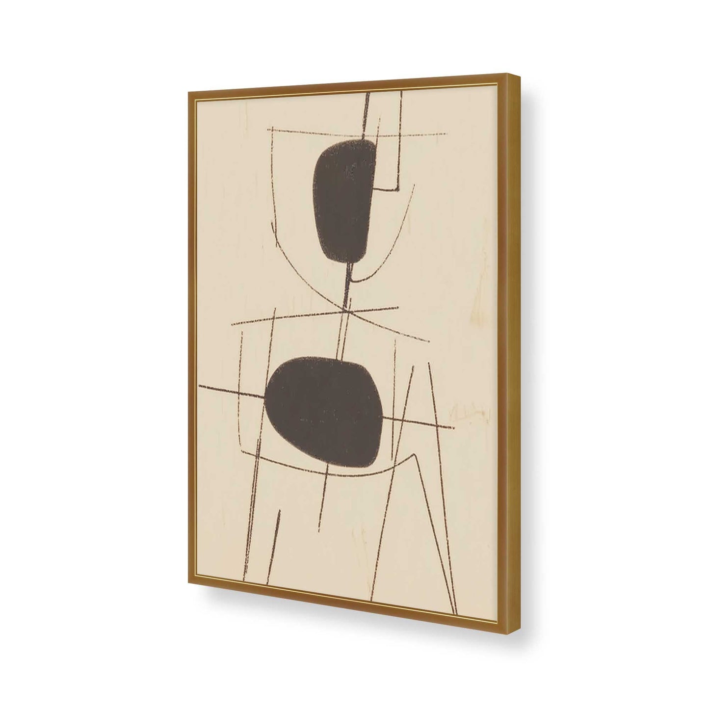 [Color:Polished Gold], Picture of art in a Polished Gold frame of the corner