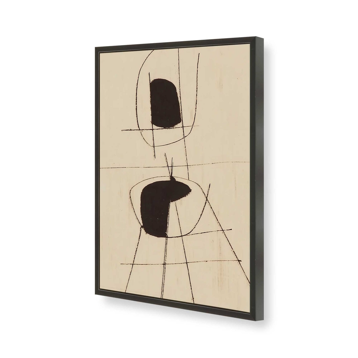 [Color:Satin Black], Picture of art in a Satin Black frame of the corner