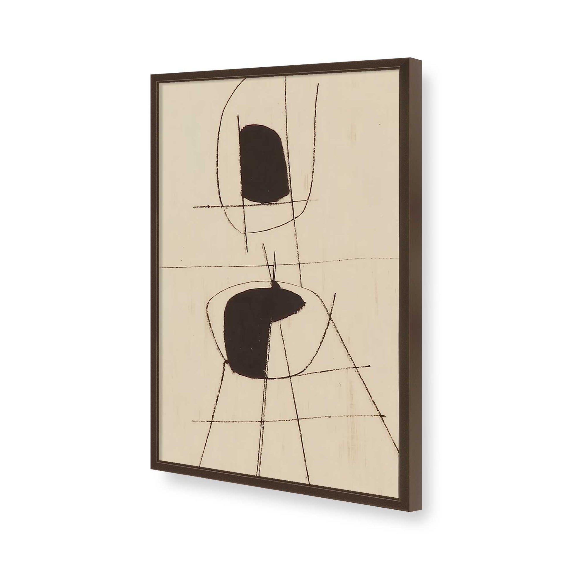 [Color:Brown], Picture of art in a Brown frame of the corner