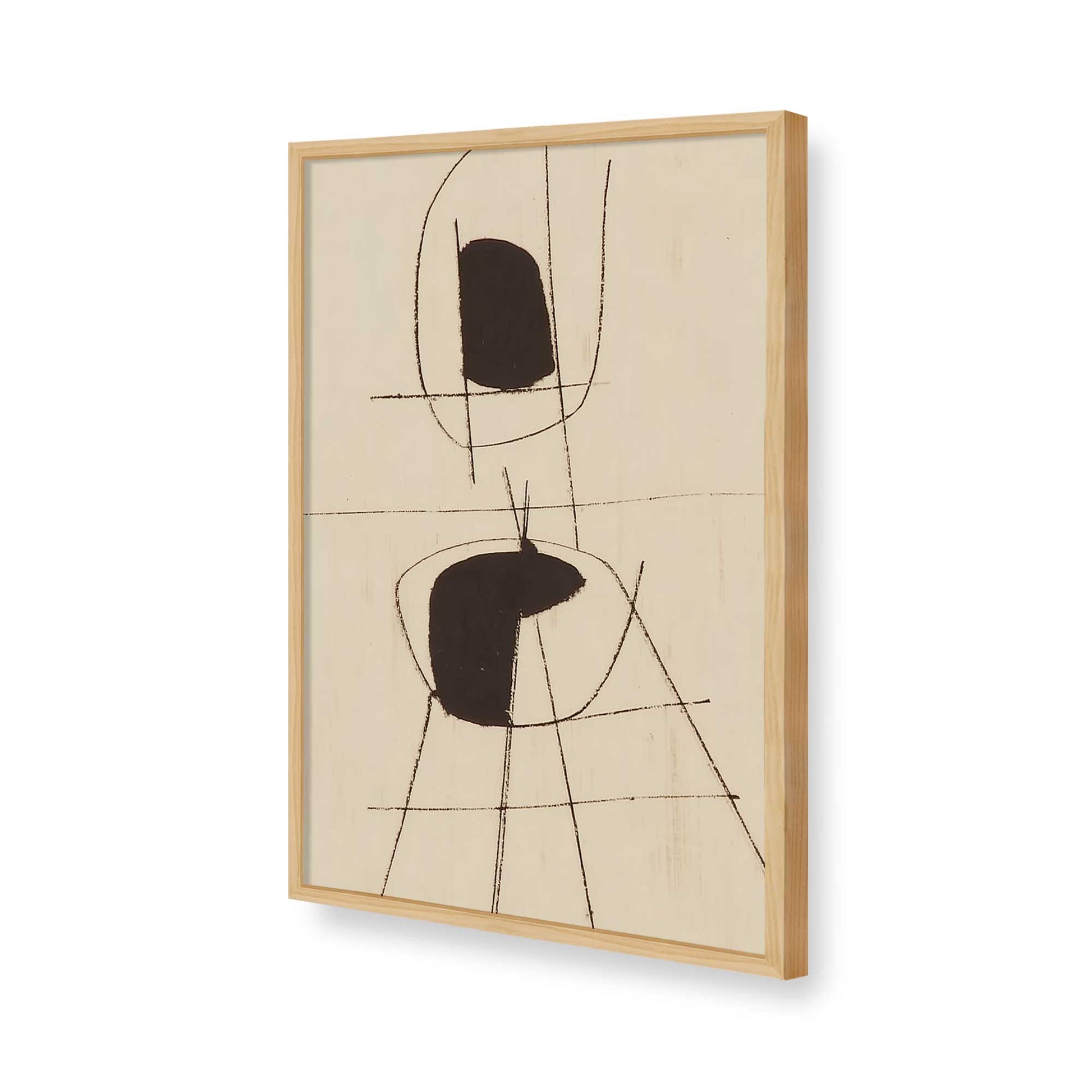 [Color:American Maple], Picture of art in a American Maple frame of the corner