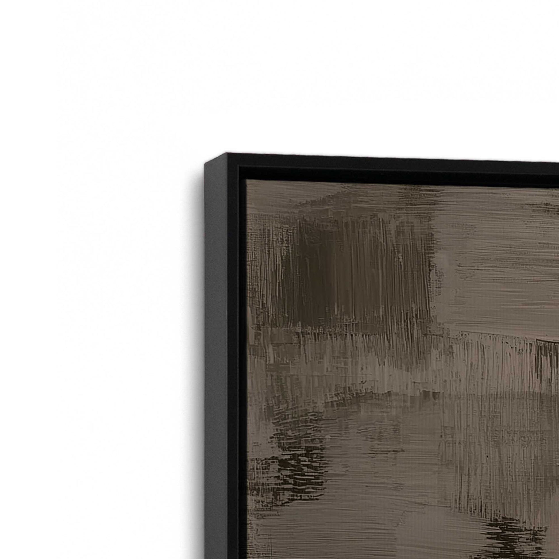 [Color:Satin Black], Picture of art in a Satin Black frame at an angle