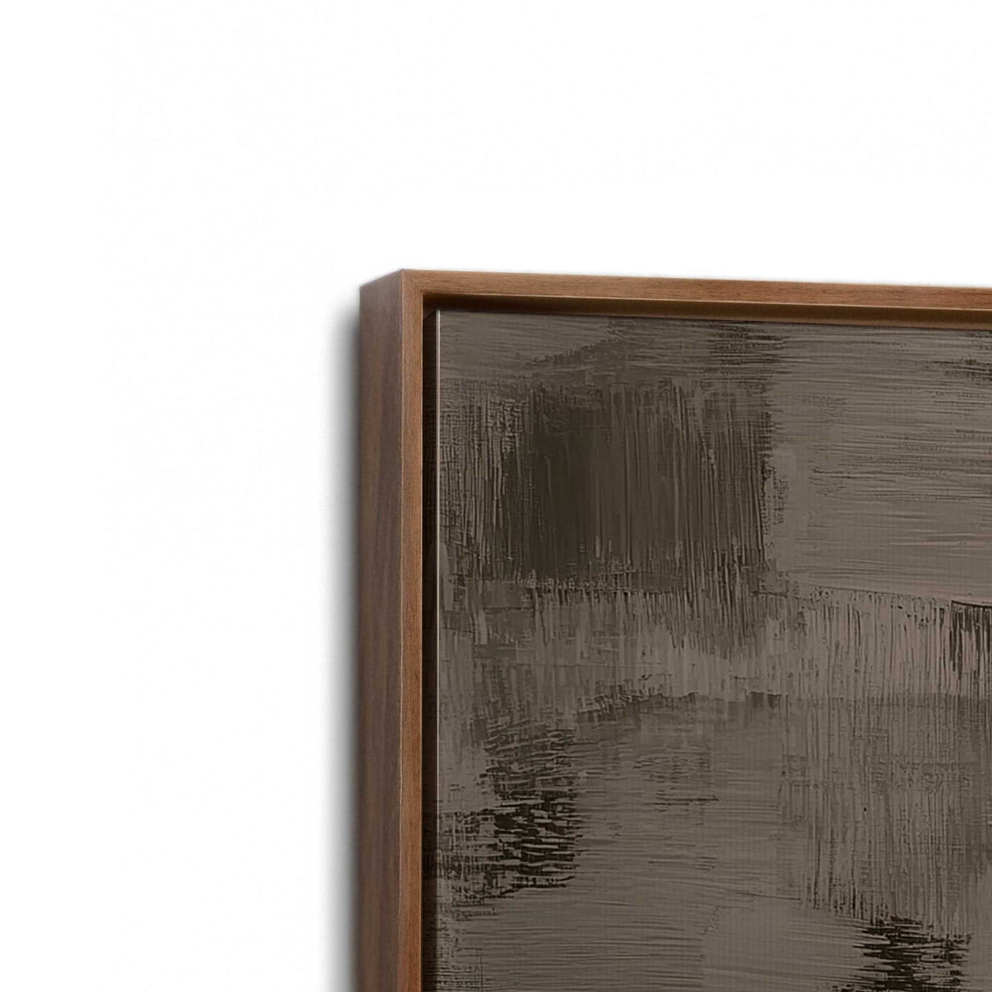 [Color:Walnut], Picture of art in a Walnut frame at an angle