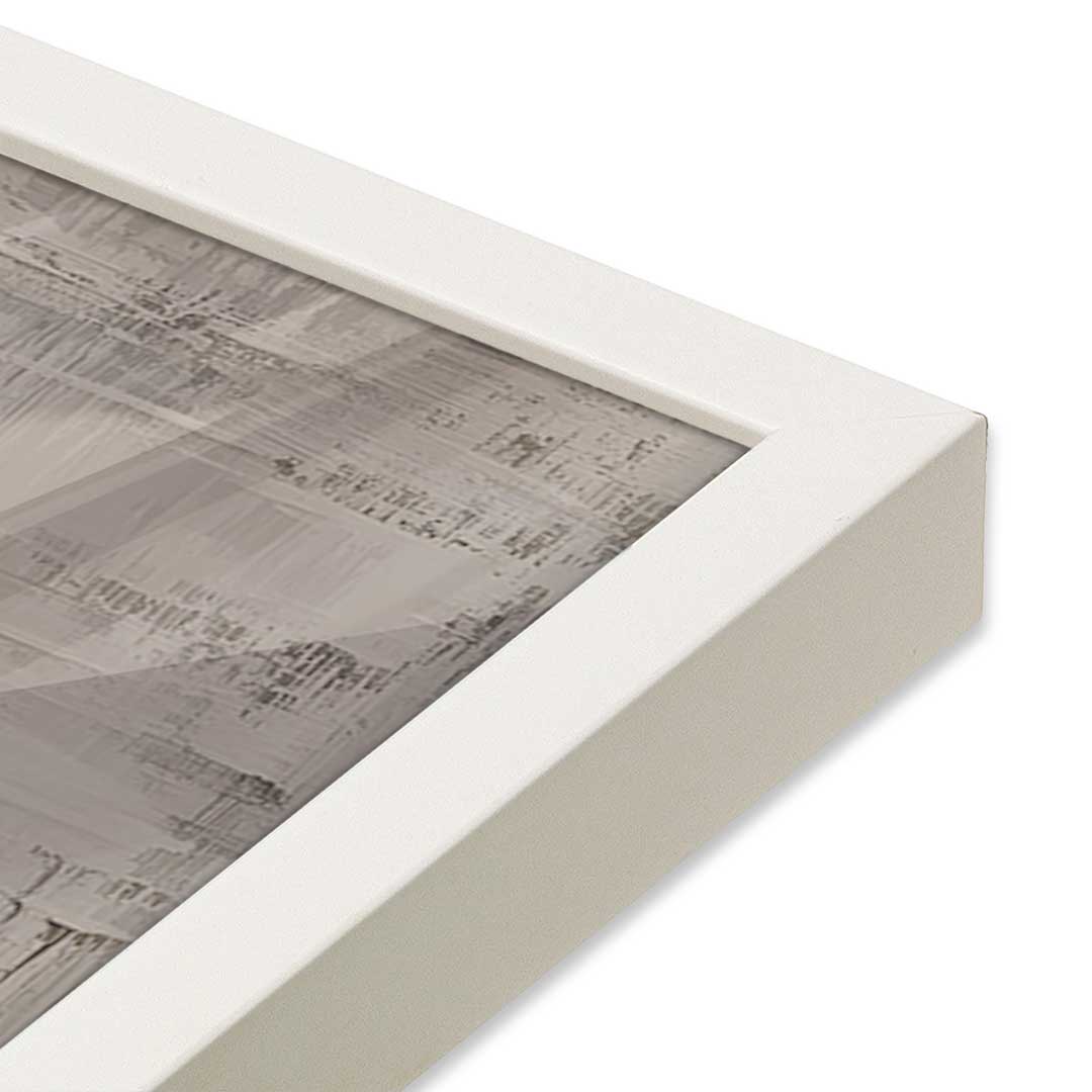 [Color:Opaque White], Picture of art in a Opaque White frame at an angle