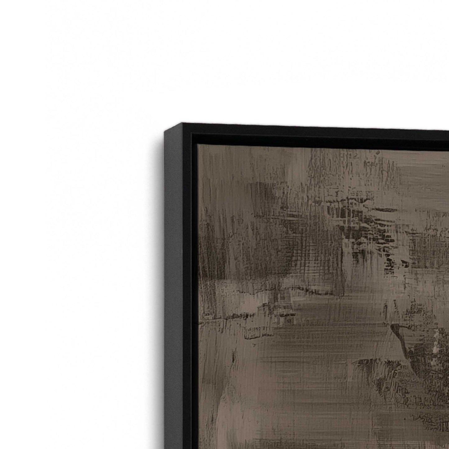 [Color:Satin Black], Picture of art in a Satin Black frame at an angle