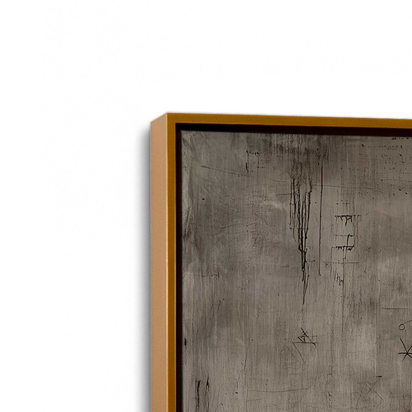 [Color:Polished Gold], Picture of art in a Polished Gold frame at an angle