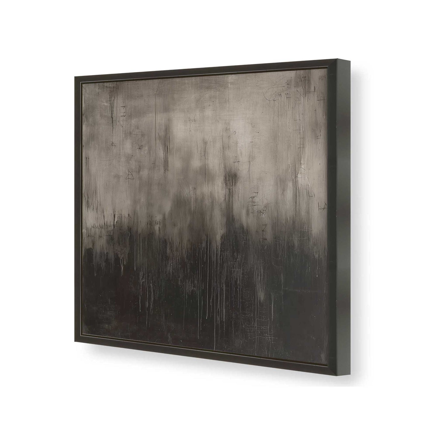 [Color:Satin Black], Picture of art in a Satin Black frame of the corner