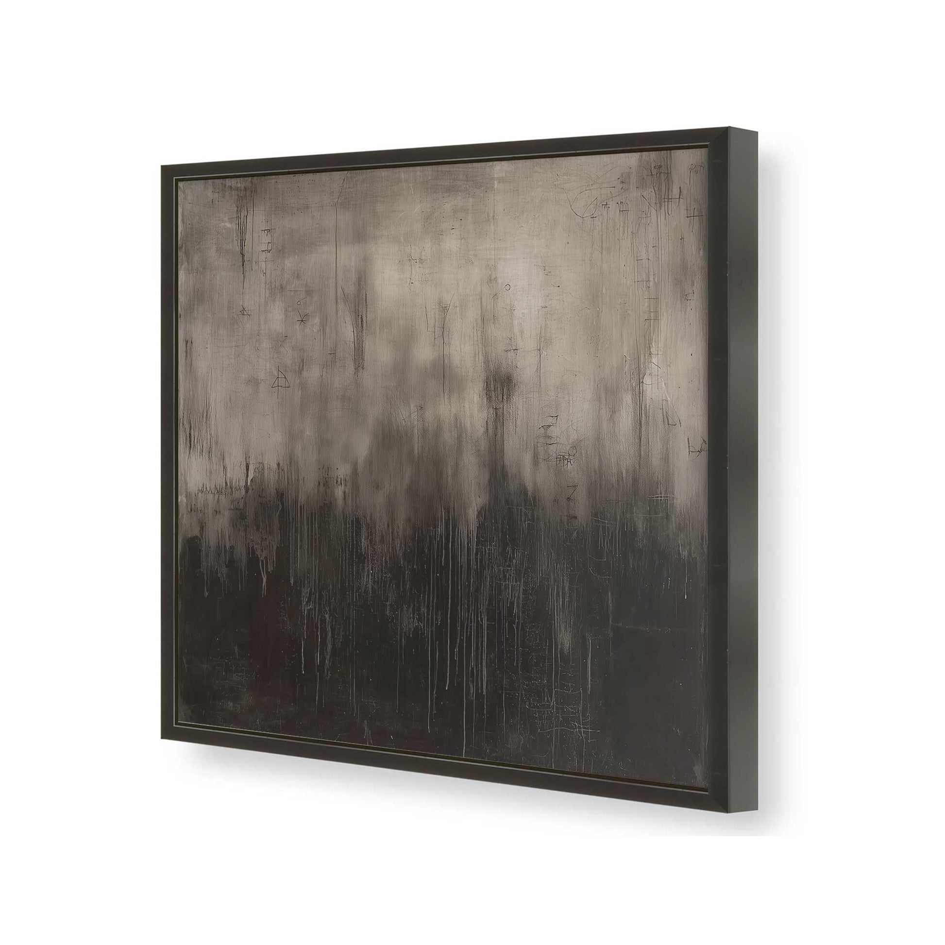 [Color:Satin Black], Picture of art in a Satin Black frame of the corner