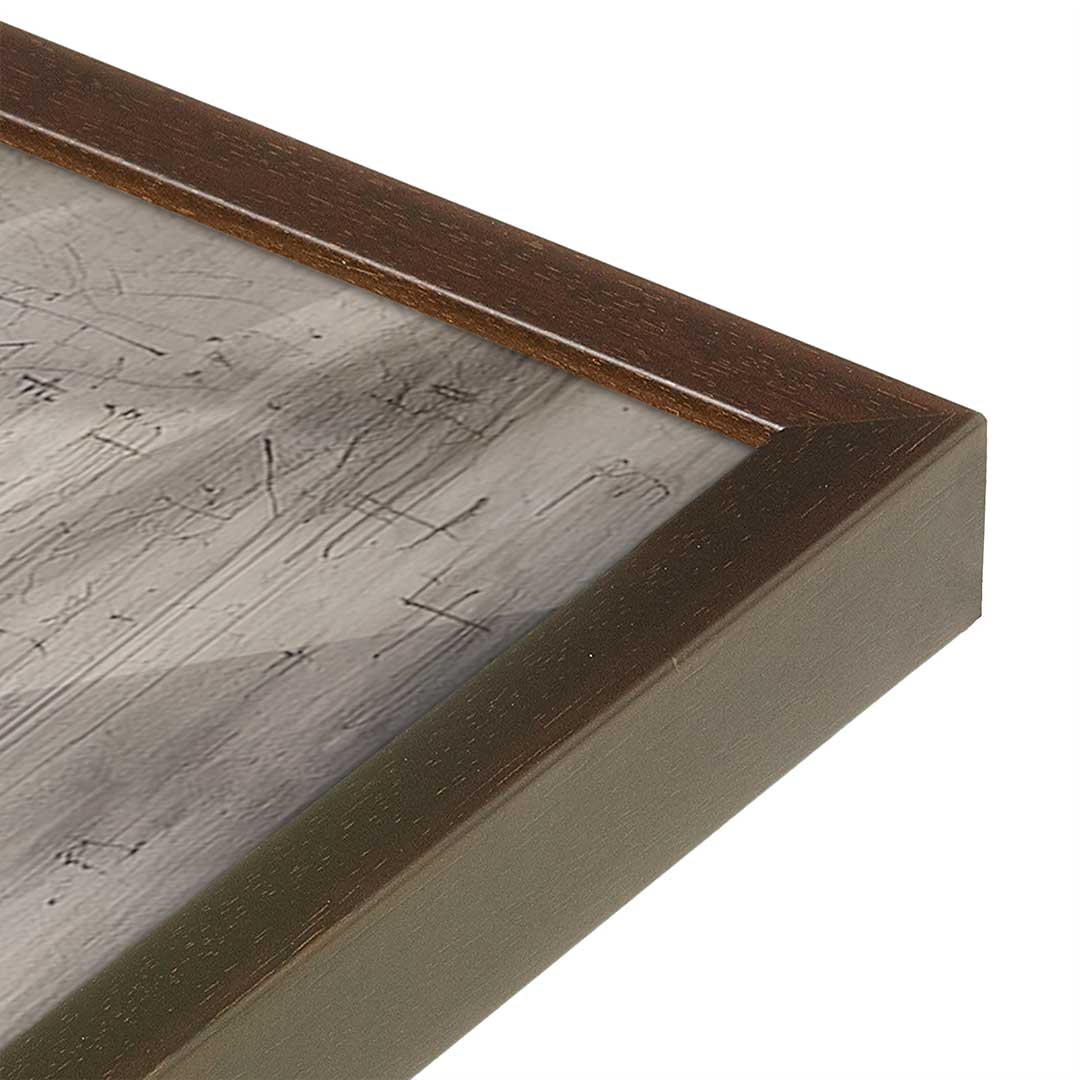 [Color:Espresso], Picture of art in a Espresso frame at an angle
