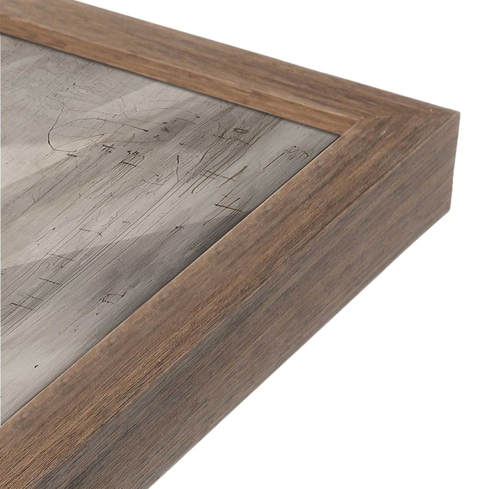 [Color:Walnut], Picture of art in a Walnut frame at an angle
