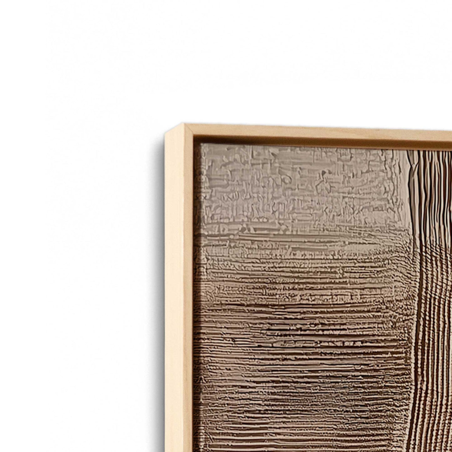 [Color:American Maple], Picture of art in a American Maple frame at an angle
