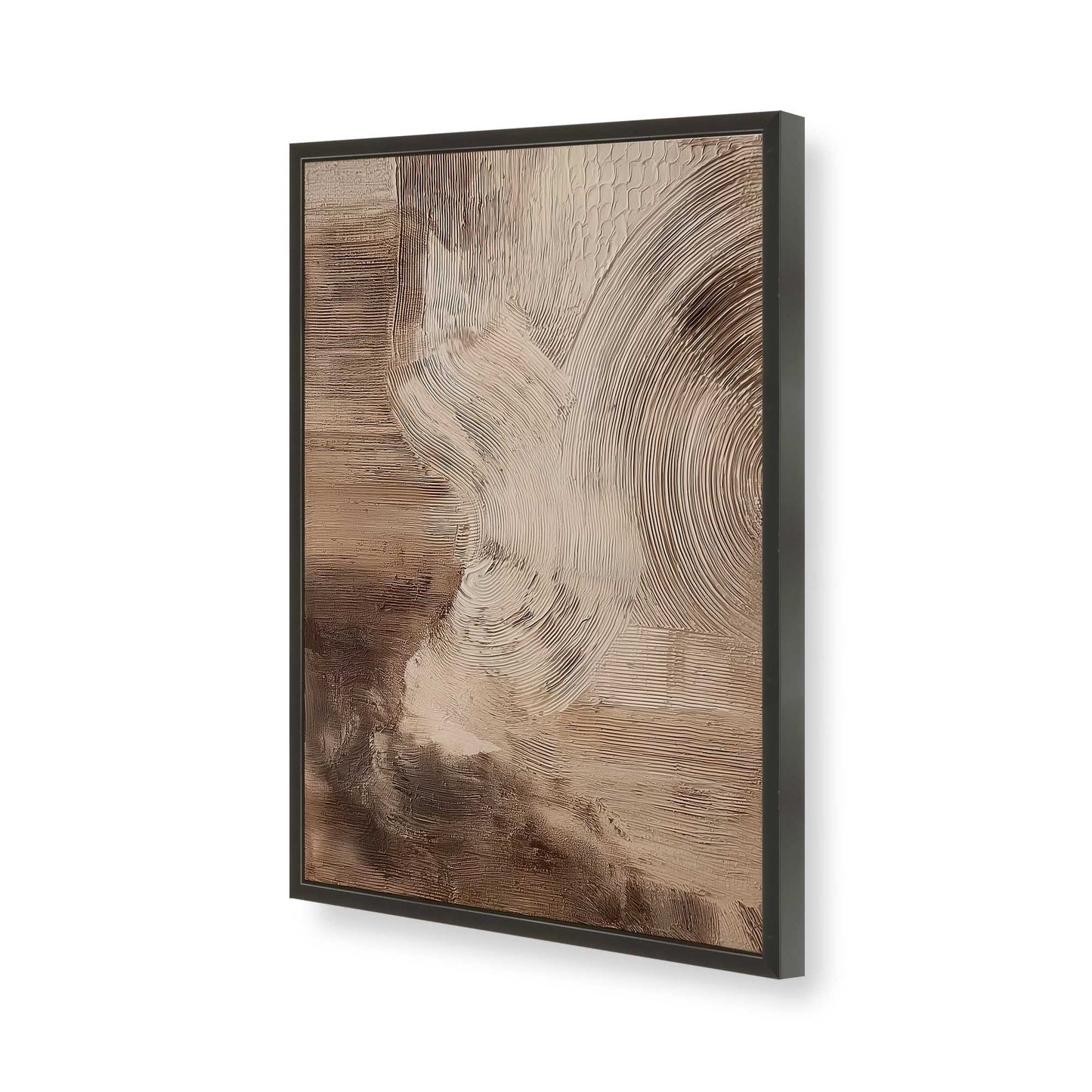 [Color:Satin Black], Picture of art in a Satin Black frame of the corner
