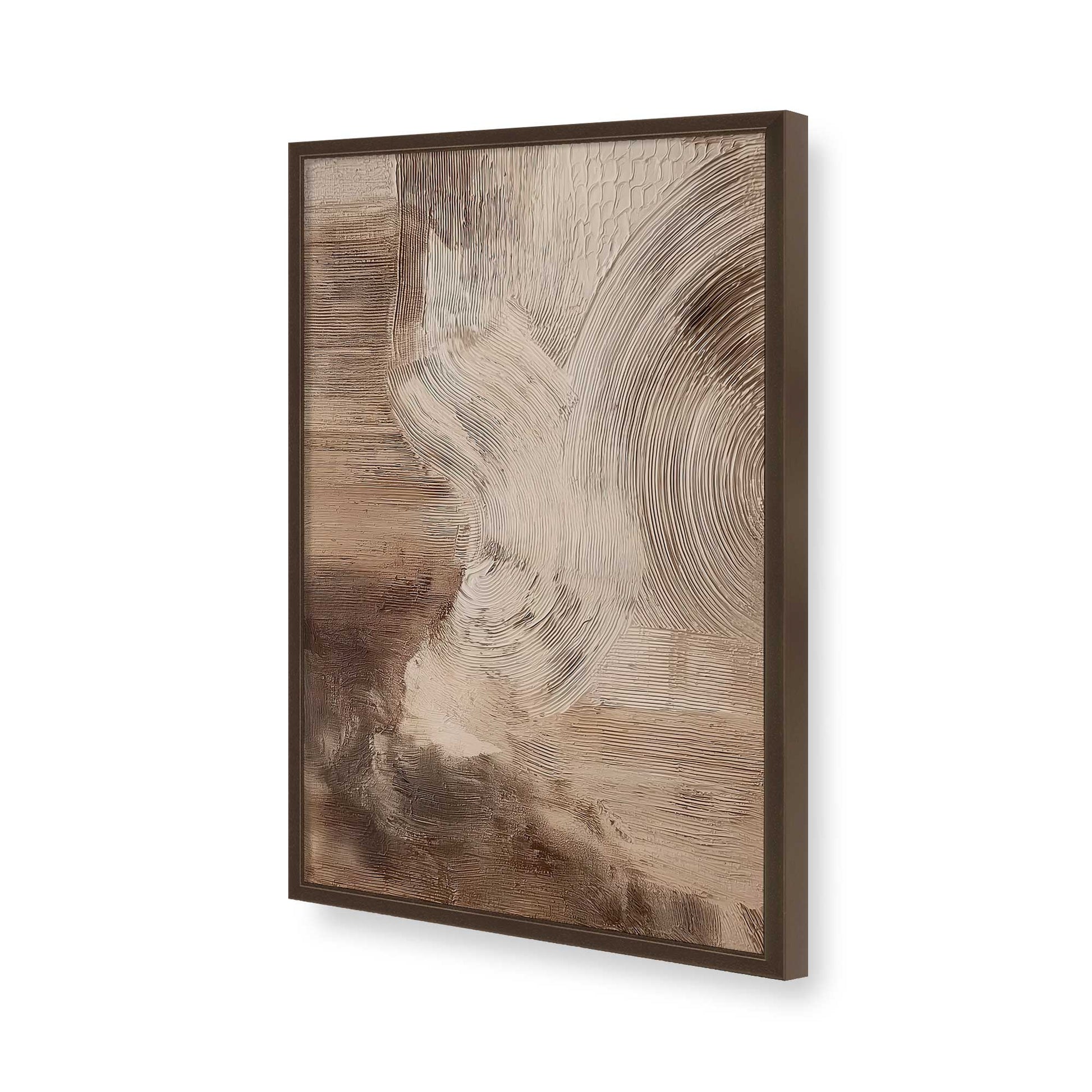 [Color:Brown], Picture of art in a Brown frame of the corner