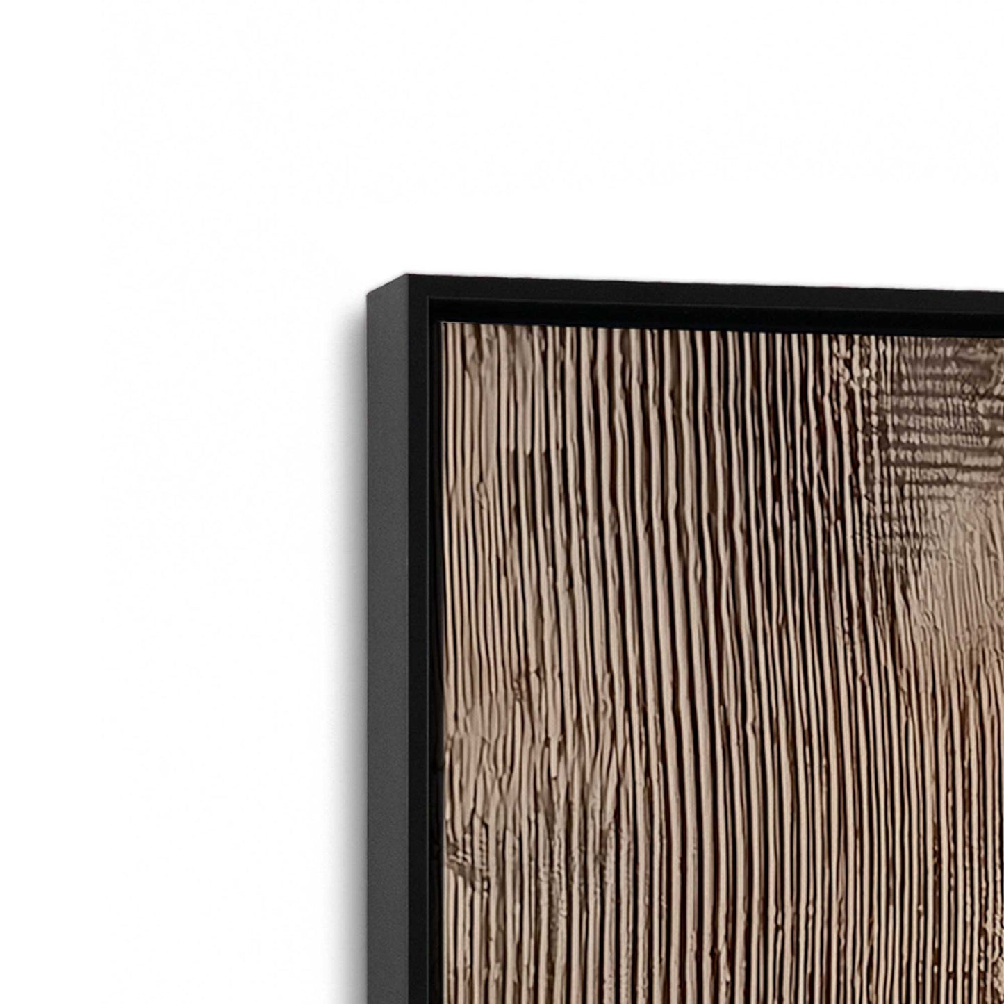 [Color:Satin Black], Picture of art in a Satin Black frame at an angle