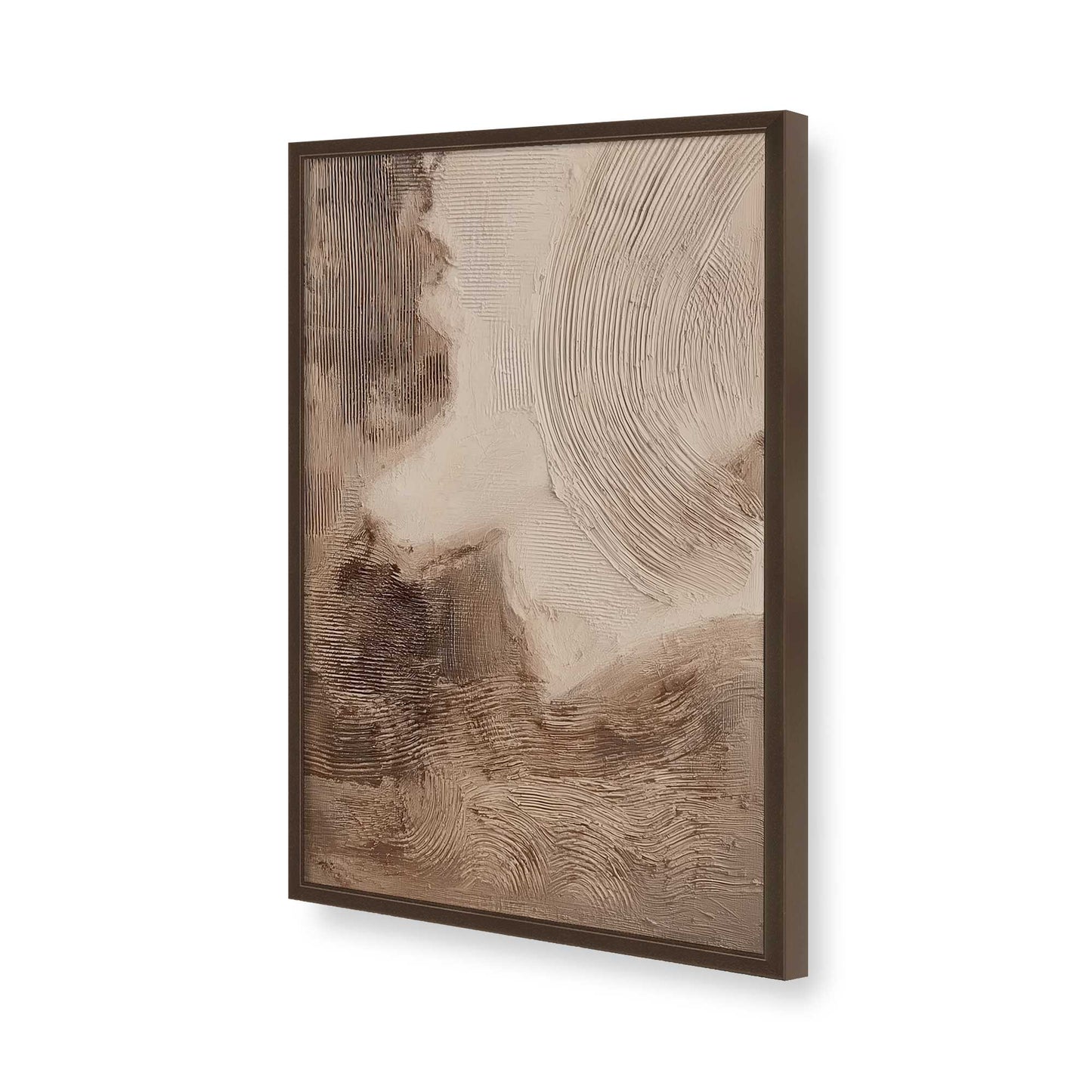 [Color:Brown], Picture of art in a Brown frame of the corner