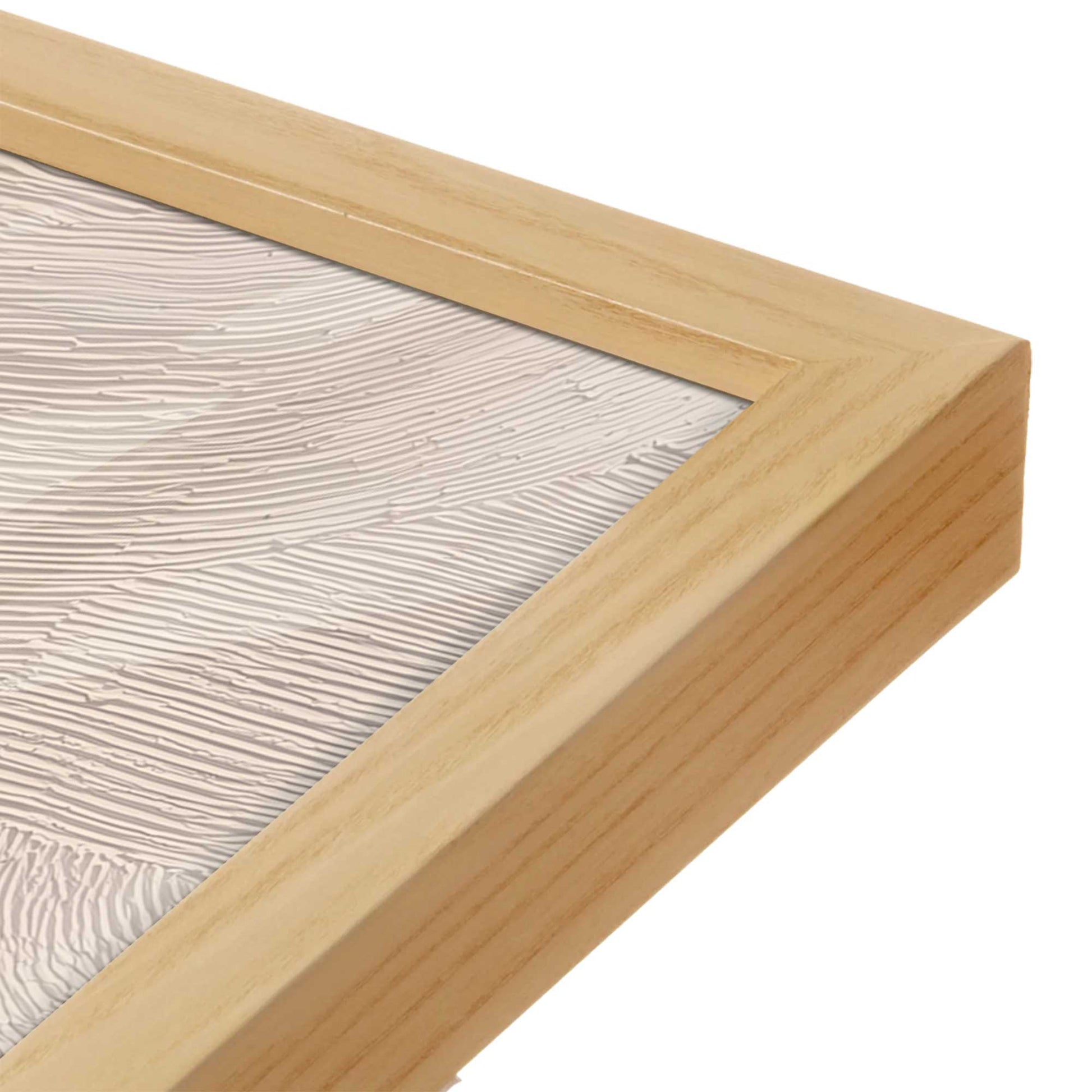 [Color:American Maple], Picture of art in a American Maple frame at an angle