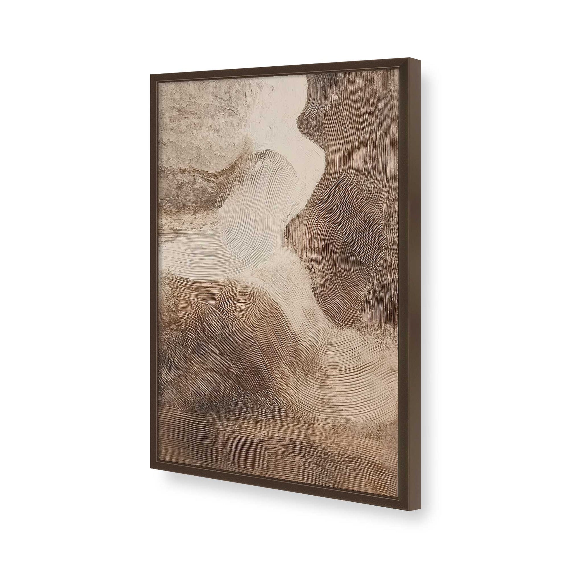 [Color:Brown], Picture of art in a Brown frame of the corner