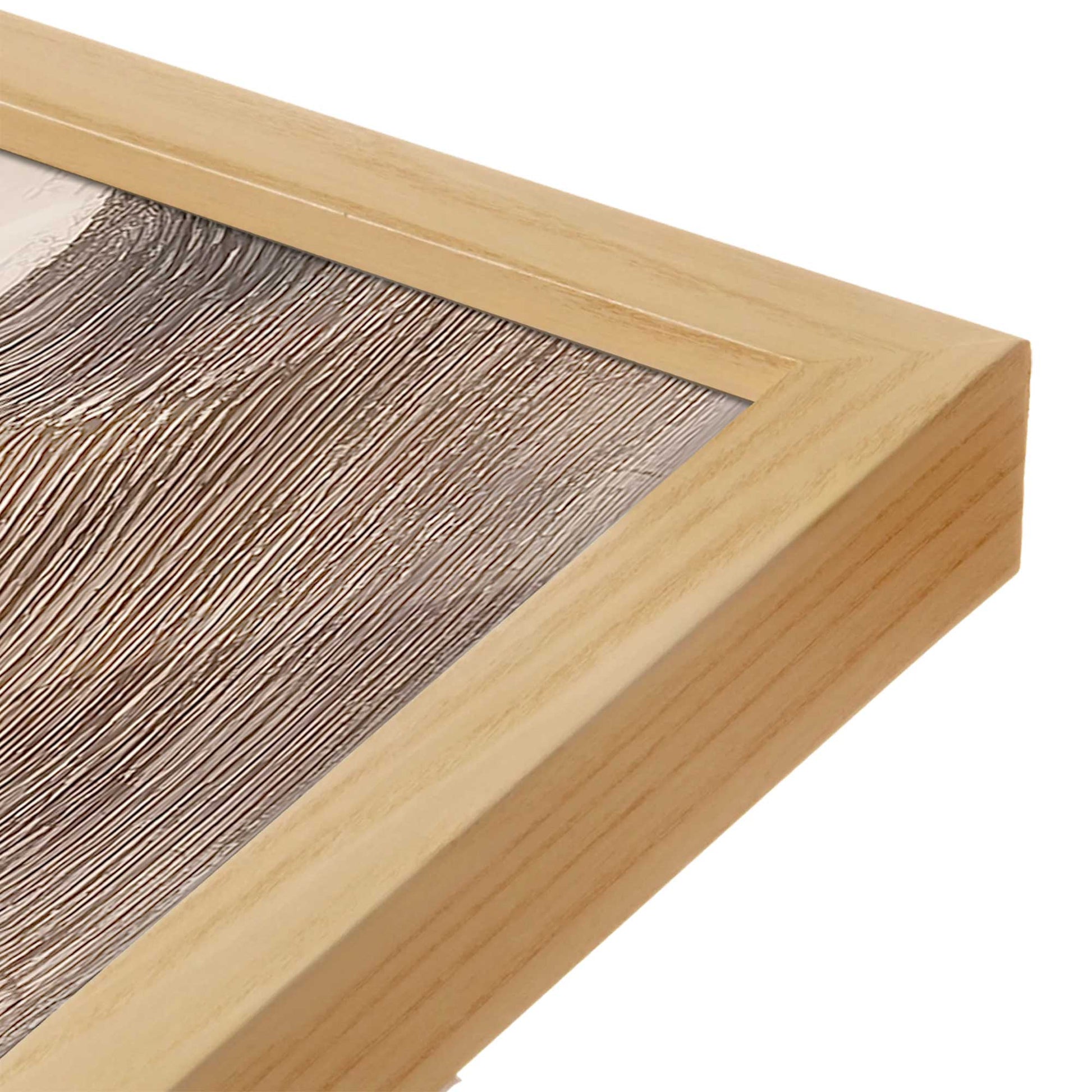 [Color:American Maple], Picture of art in a American Maple frame at an angle