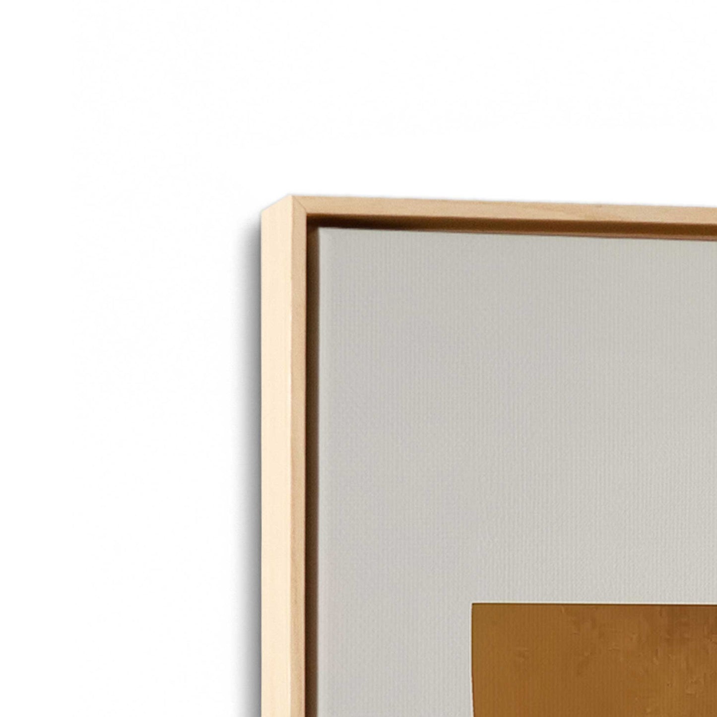 [Color:American Maple], Picture of art in a American Maple frame at an angle