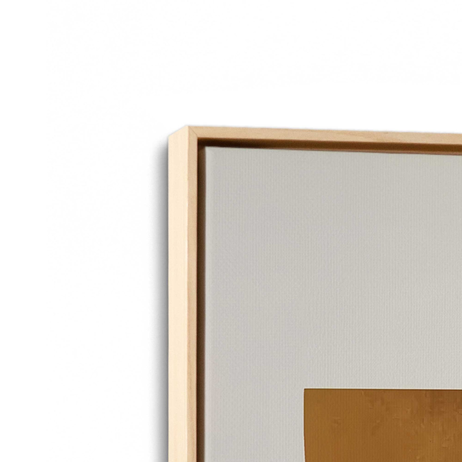 [Color:American Maple], Picture of art in a American Maple frame at an angle