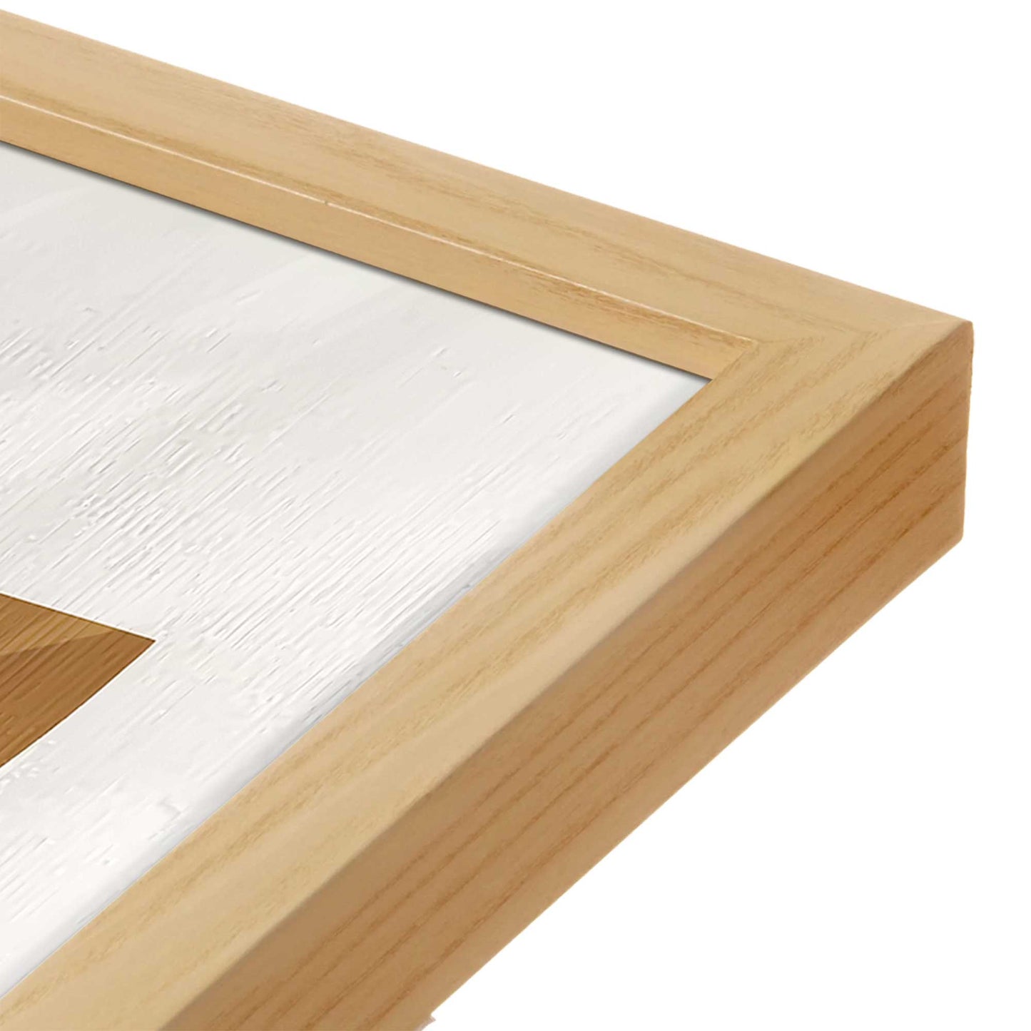 [Color:American Maple], Picture of art in a American Maple frame at an angle