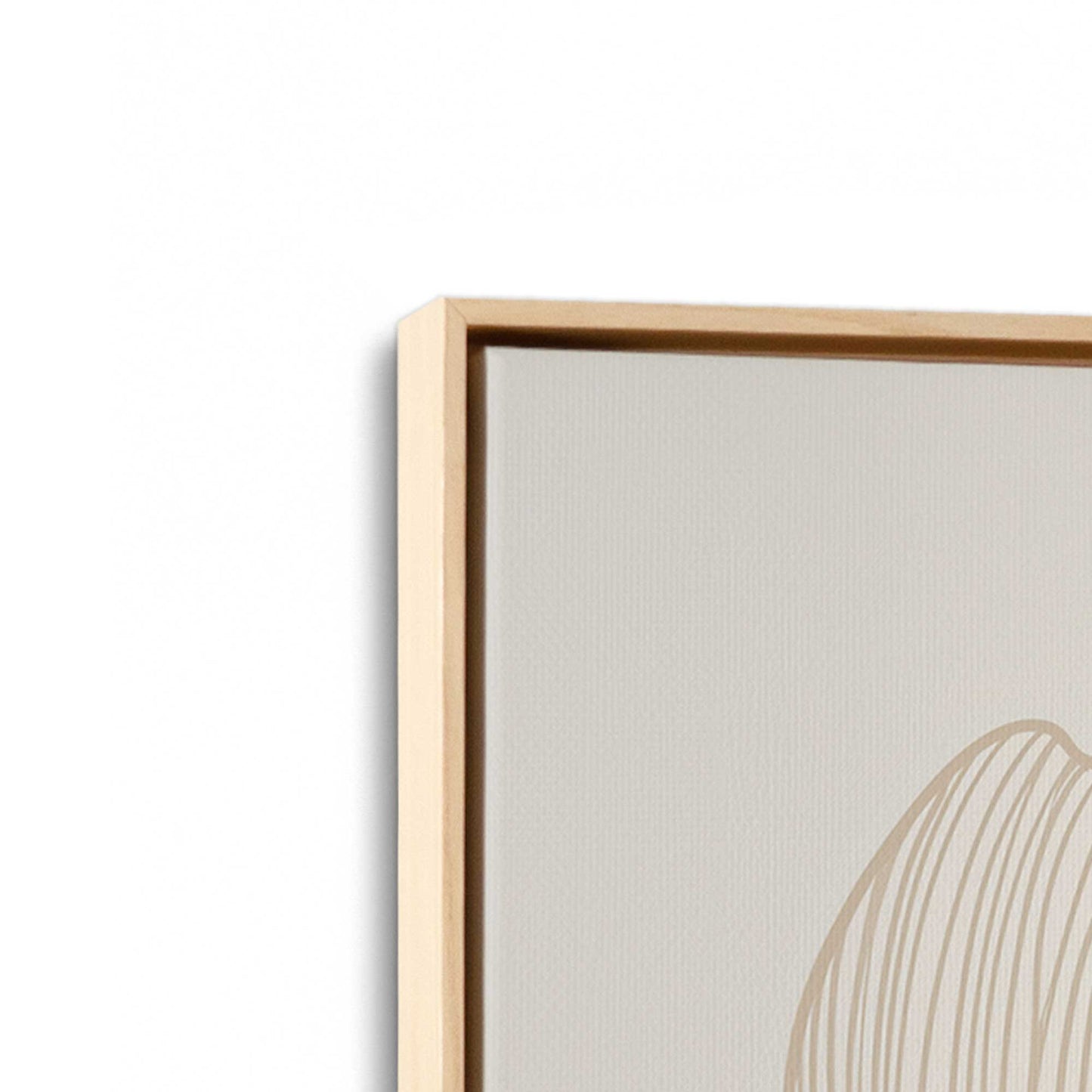 [Color:American Maple], Picture of art in a American Maple frame at an angle