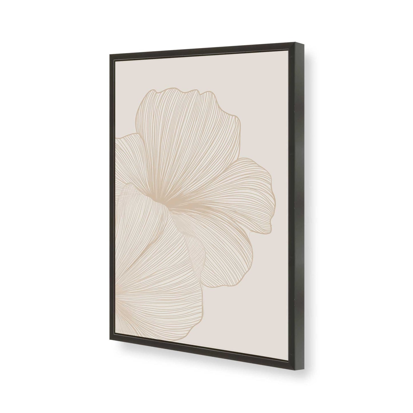[Color:Satin Black], Picture of art in a Satin Black frame of the corner