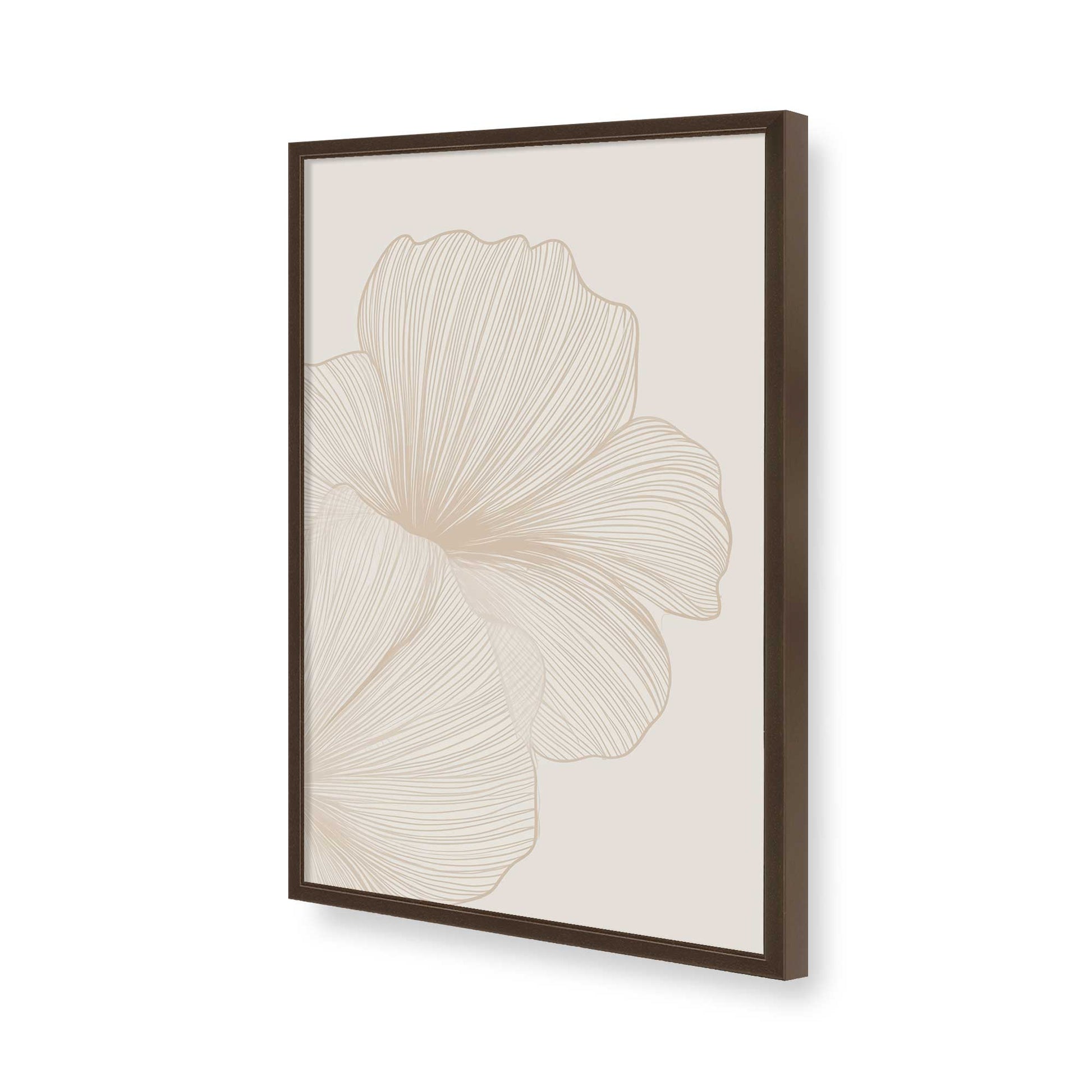 [Color:Brown], Picture of art in a Brown frame of the corner