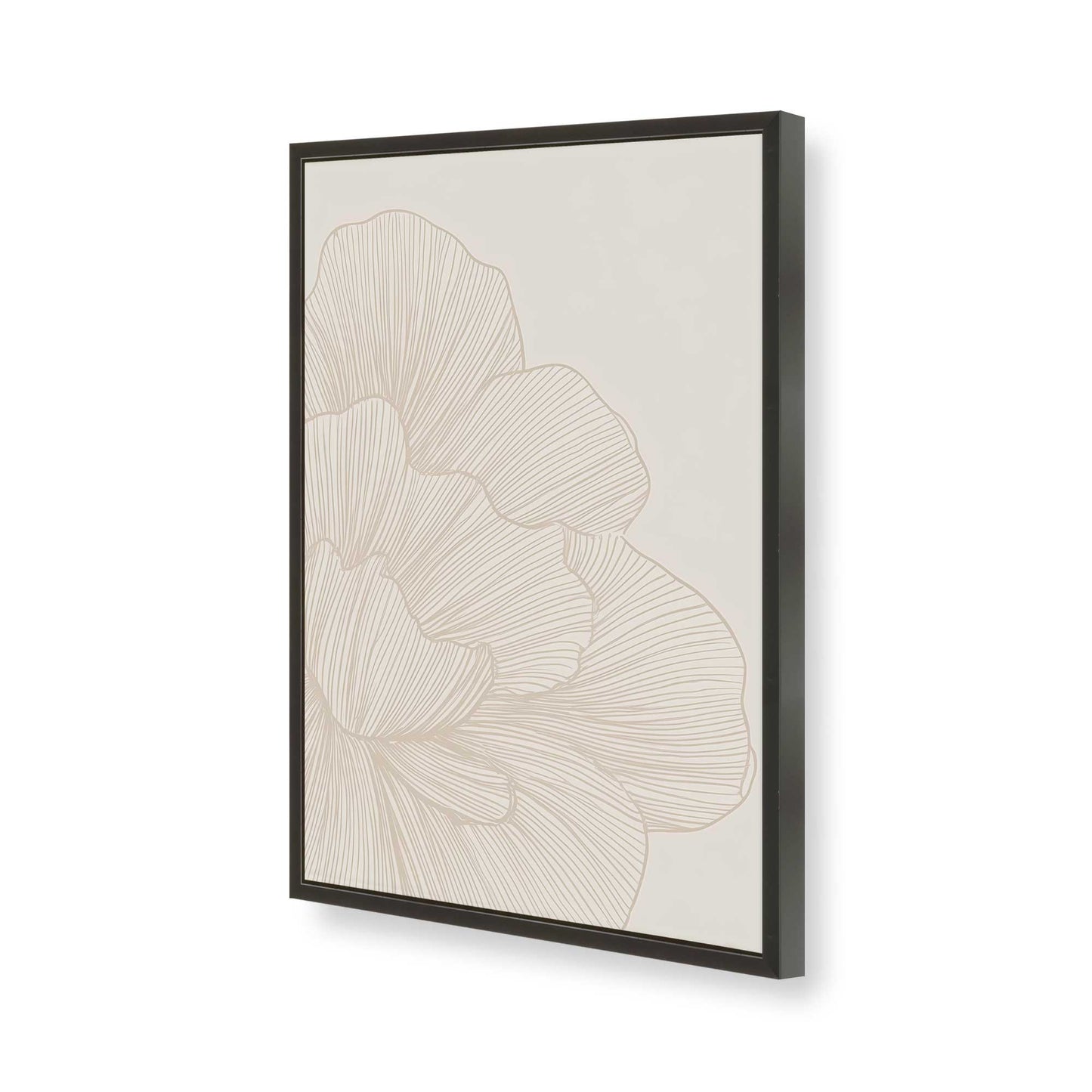 [Color:Satin Black], Picture of art in a Satin Black frame of the corner