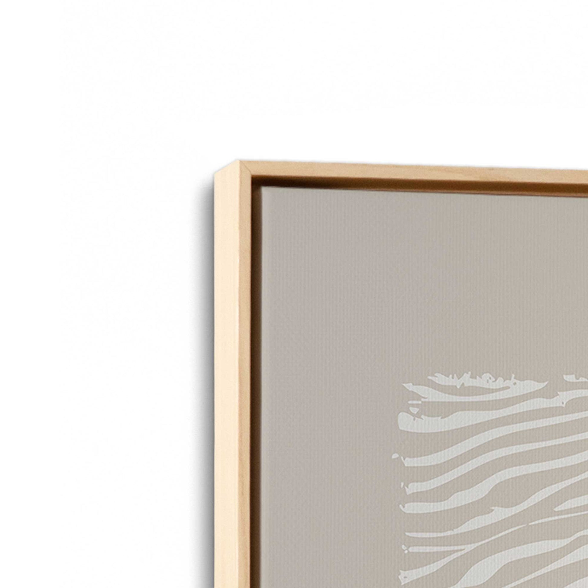 [Color:American Maple], Picture of art in a American Maple frame at an angle