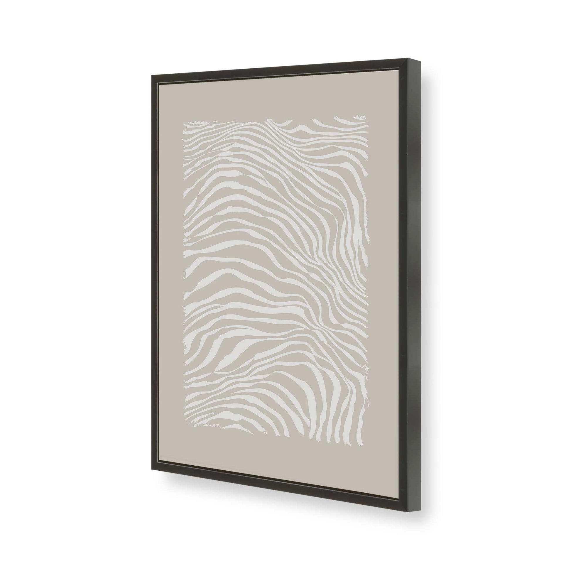 [Color:Satin Black], Picture of art in a Satin Black frame of the corner