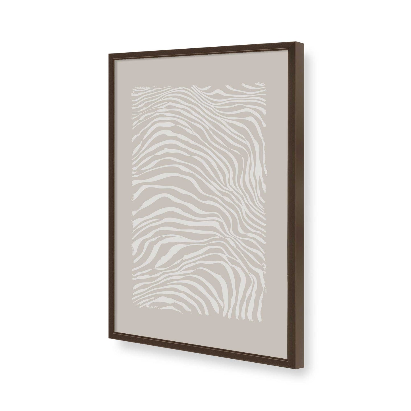 [Color:Brown], Picture of art in a Brown frame of the corner