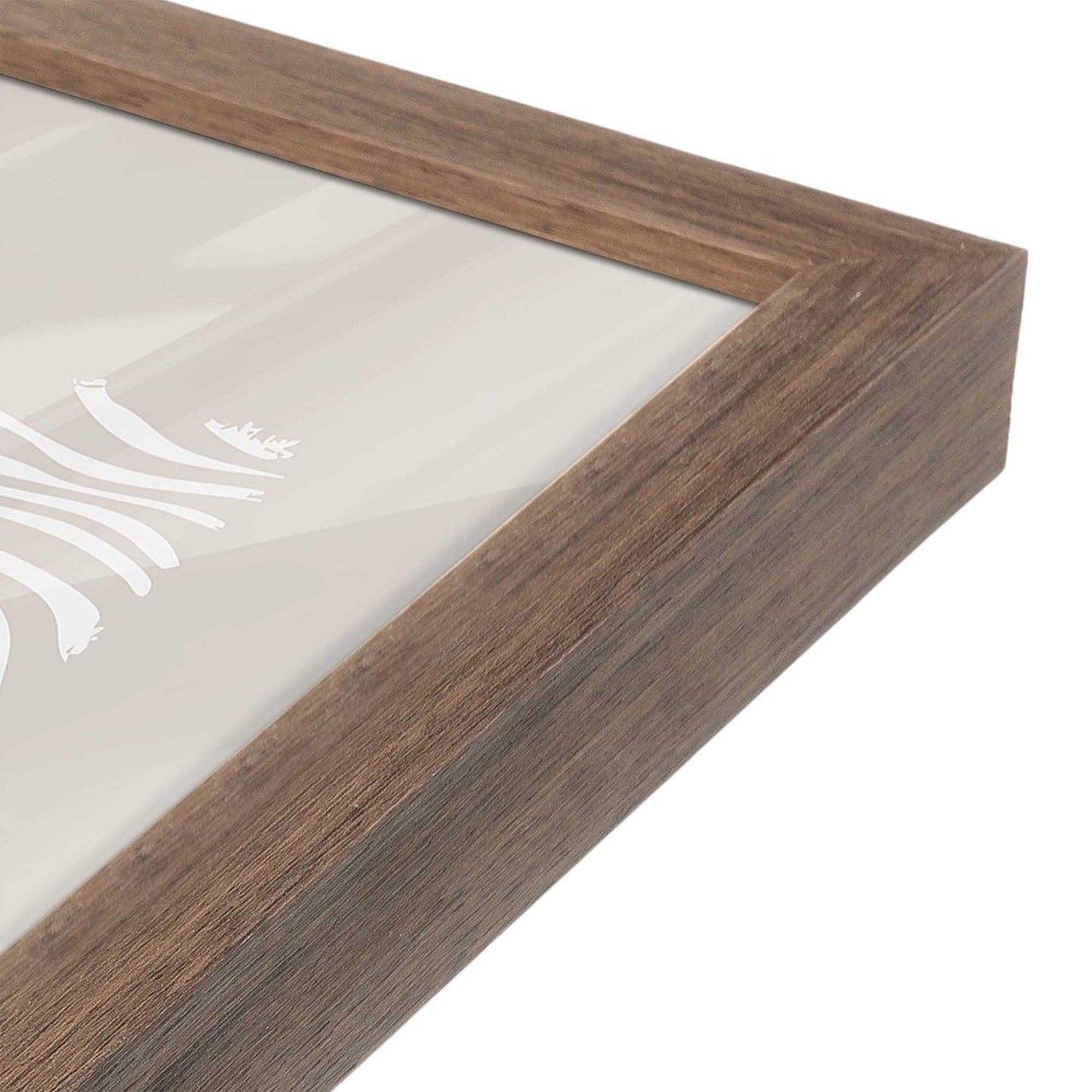 [Color:Walnut], Picture of art in a Walnut frame at an angle