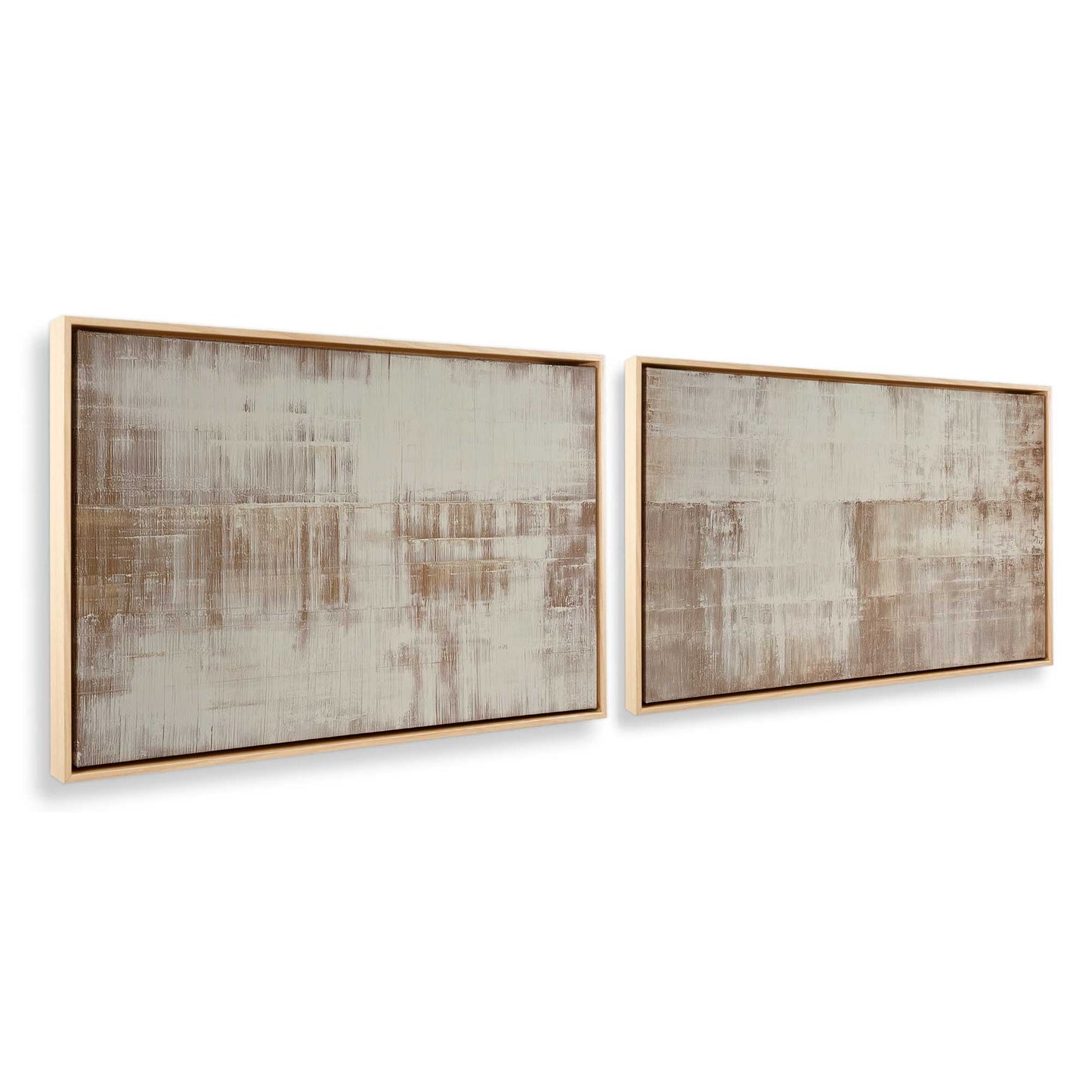 [Color:American Maple], Picture of art in a American Maple frame at an angle