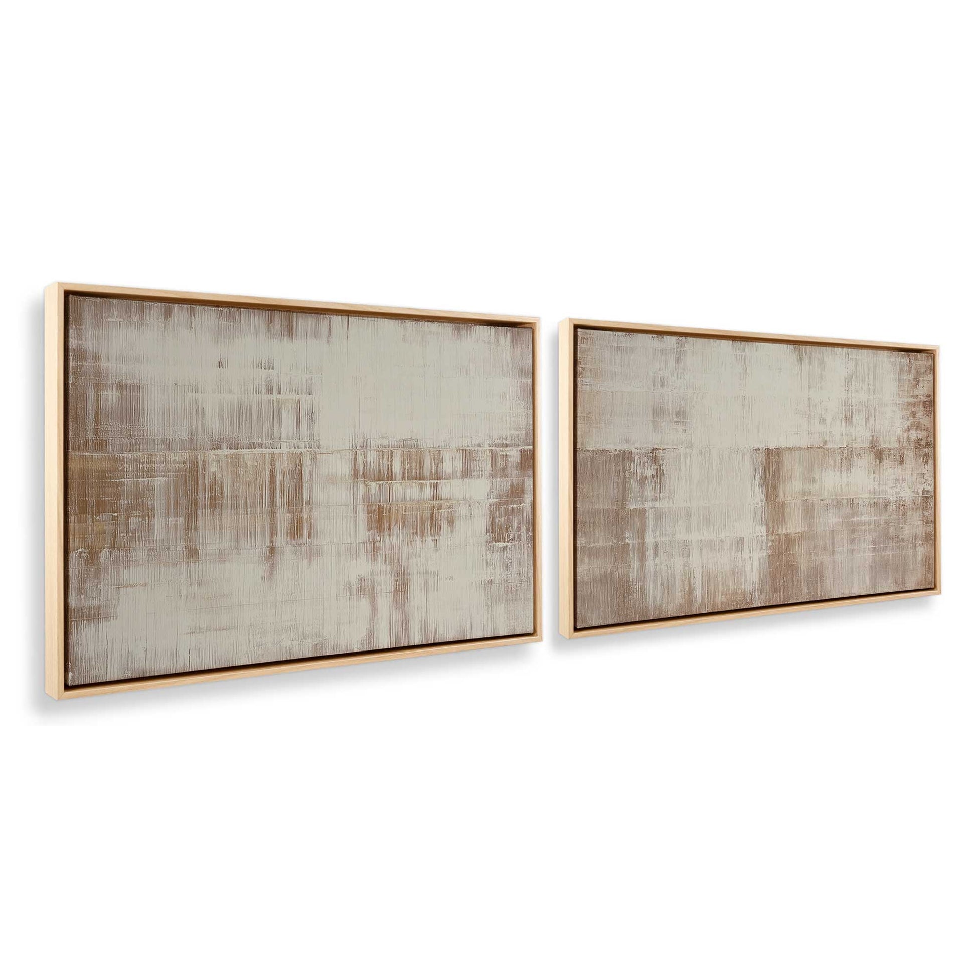 [Color:American Maple], Picture of art in a American Maple frame at an angle