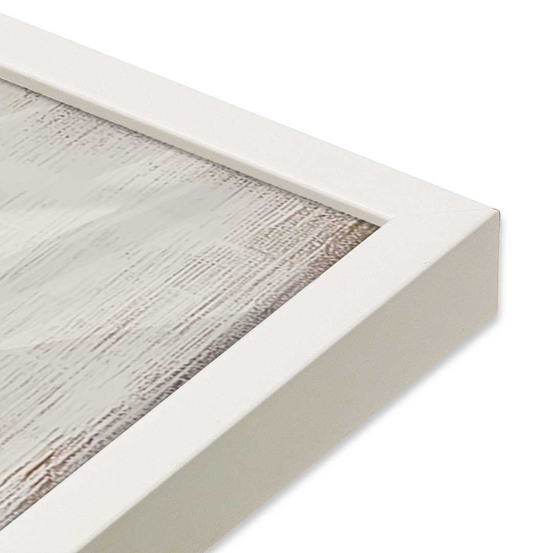 [Color:Opaque White], Picture of art in a Opaque White frame of the corner