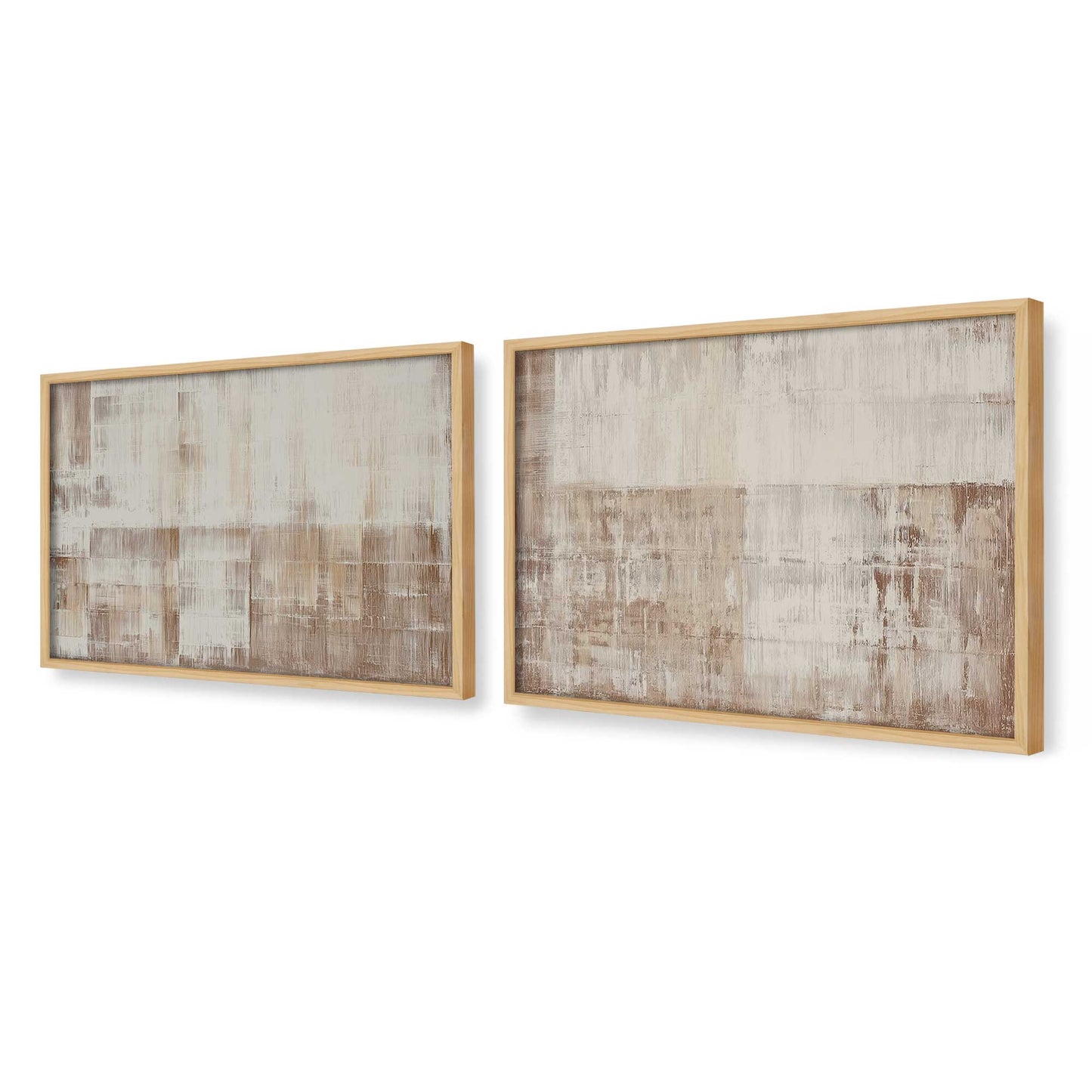 [Color:American Maple], Picture of art in a American Maple frame at an angle