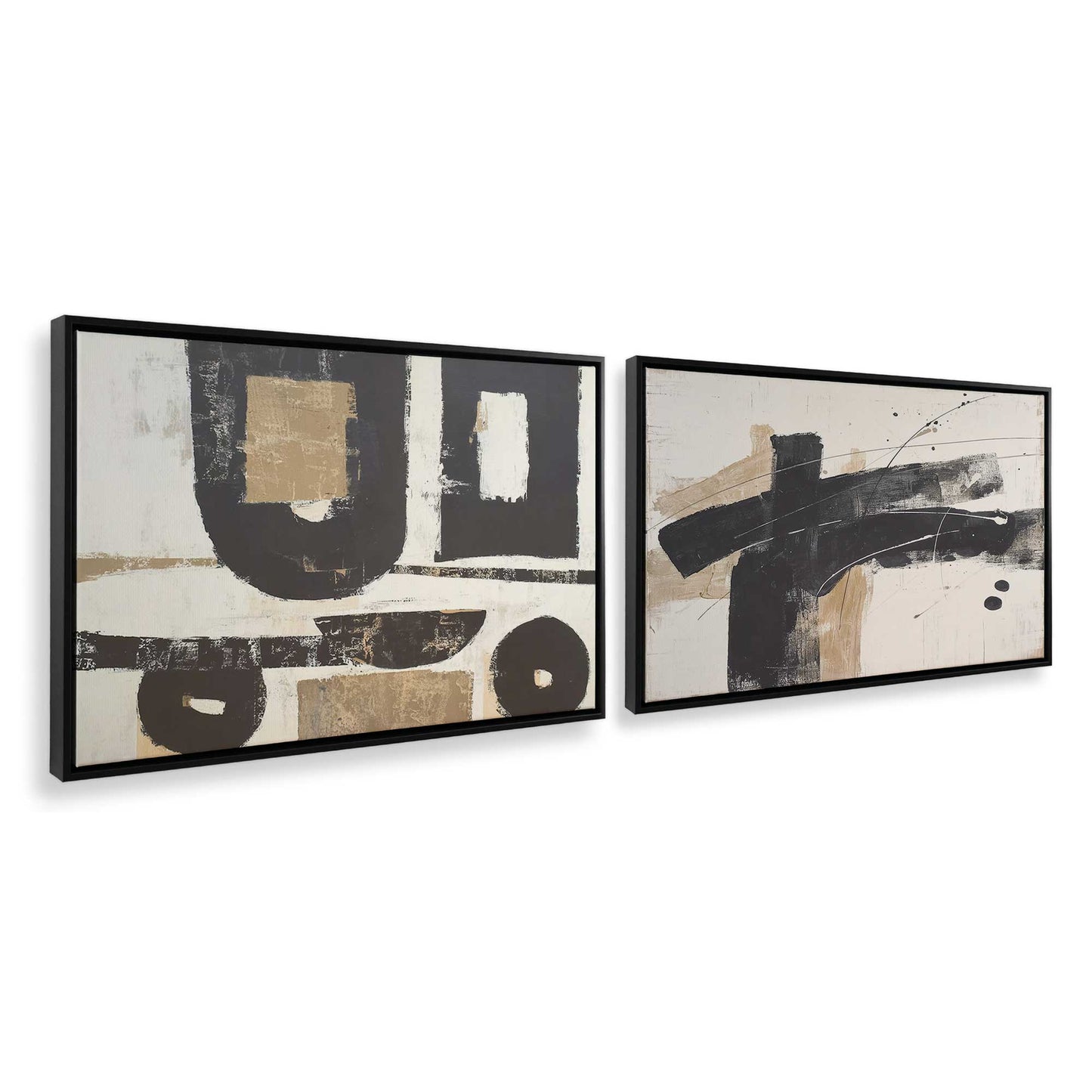 [Color:Satin Black], Picture of art in a Satin Black frame at an angle