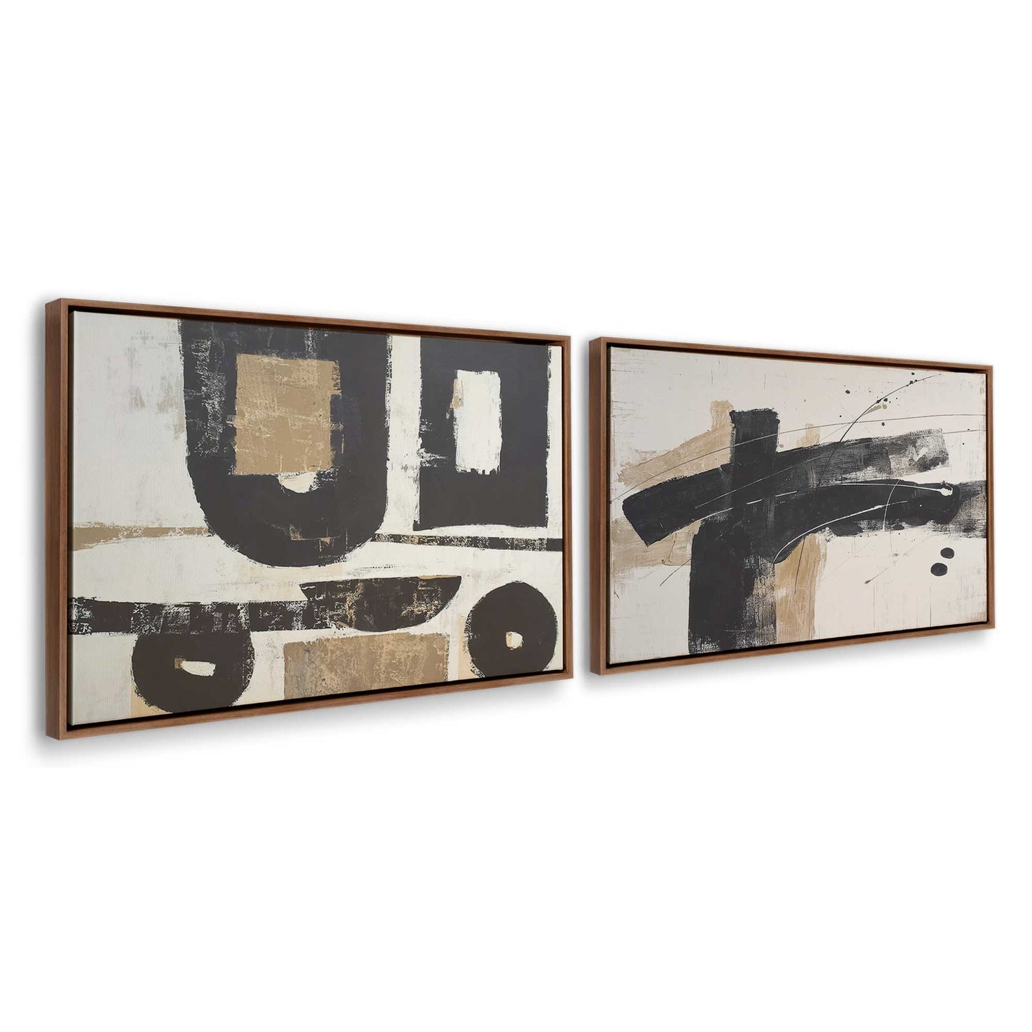 [Color:Walnut], Picture of art in a Walnut frame at an angle