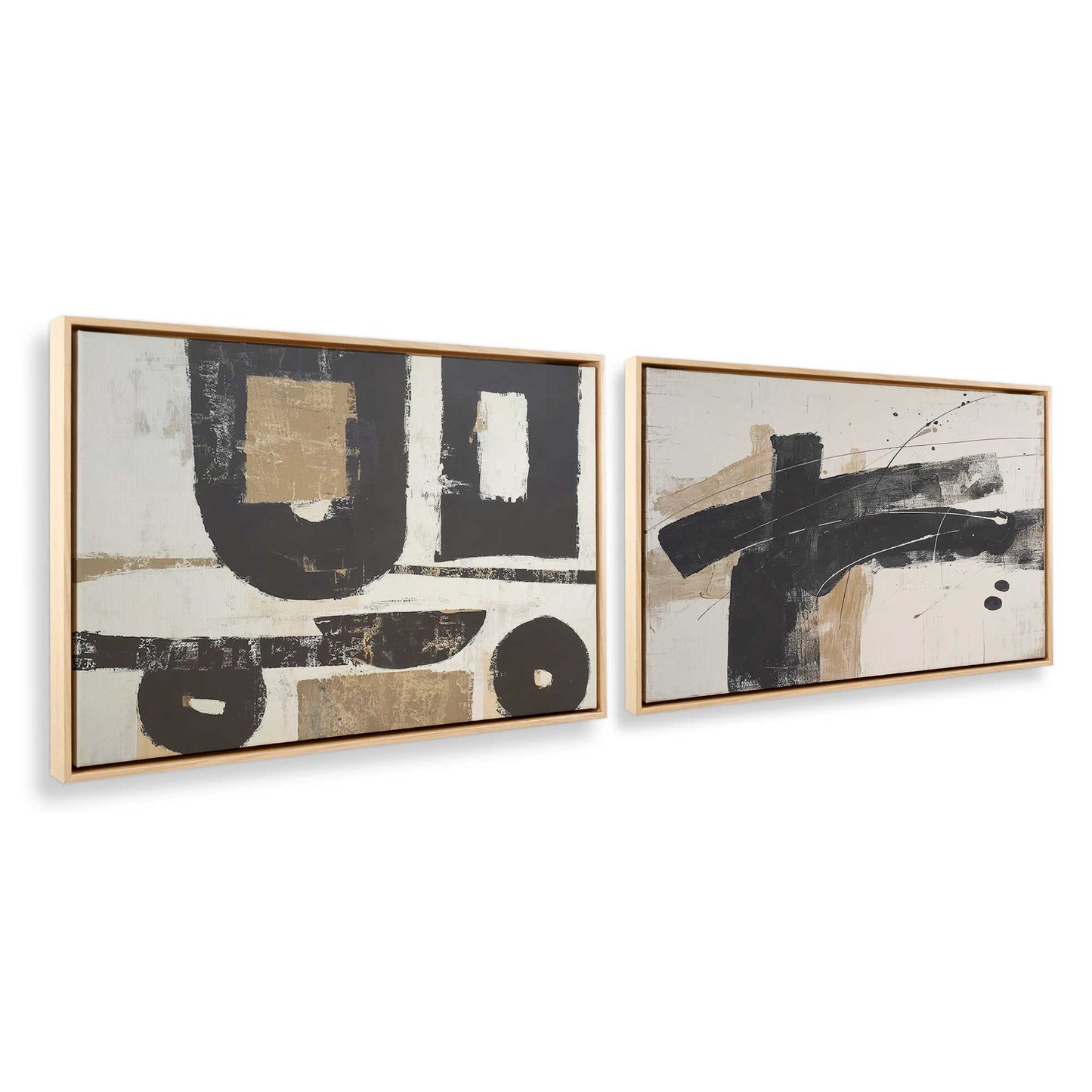 [Color:American Maple], Picture of art in a American Maple frame at an angle