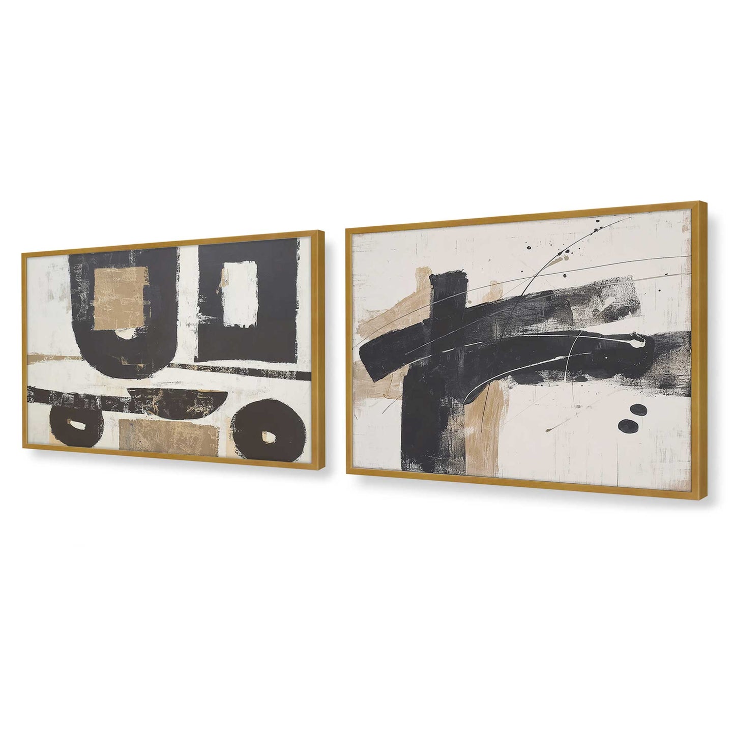 [Color:Polished Gold], Picture of art in a Polished Gold frame at an angle