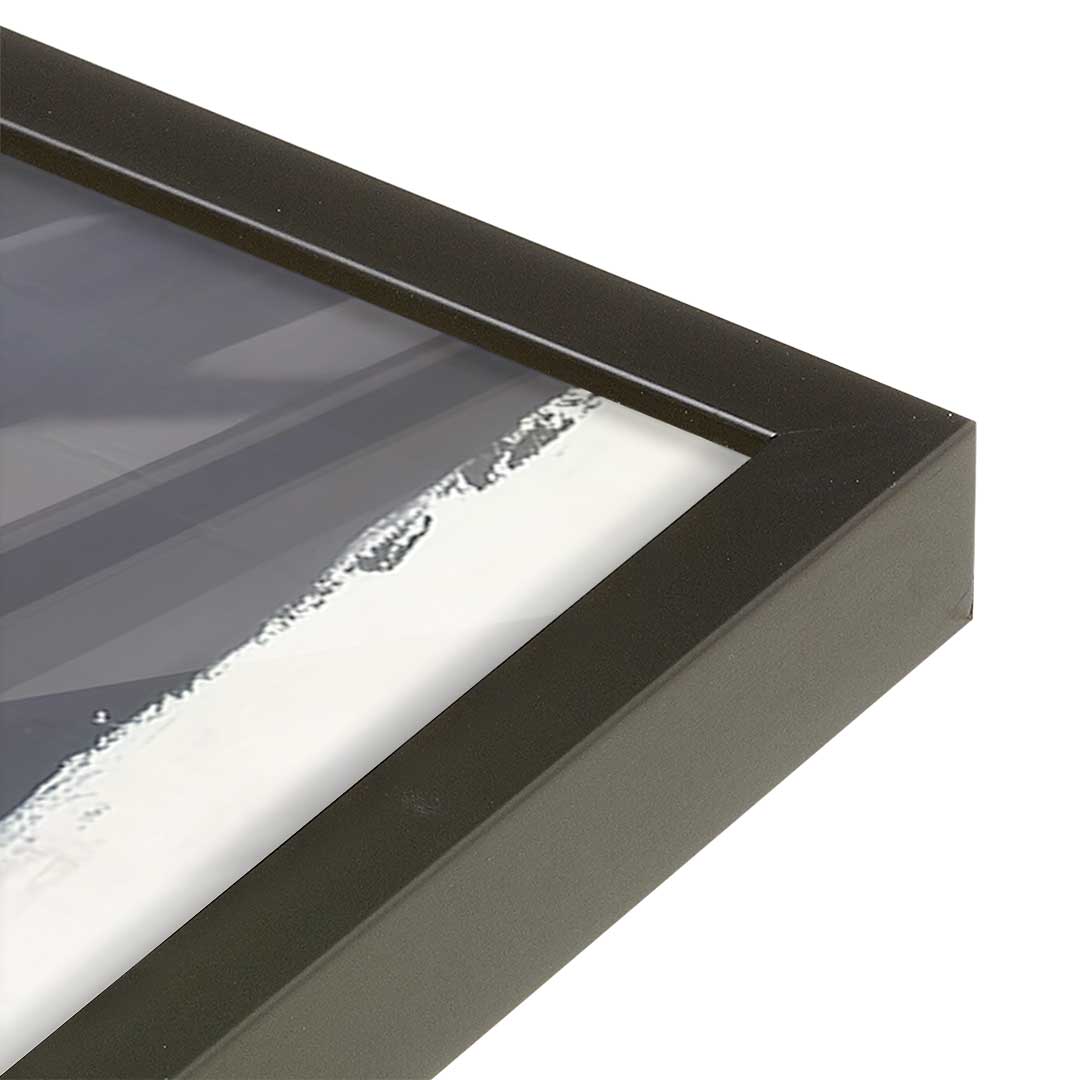 [Color:Satin Black], Picture of art in a Satin Black frame of the corner
